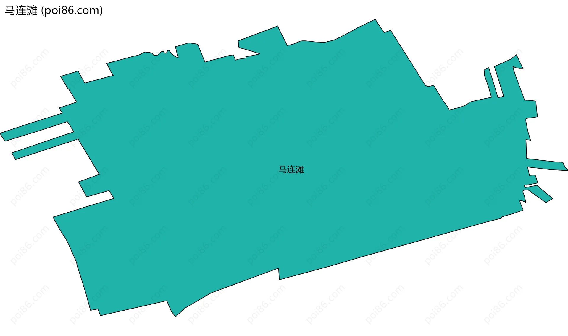 马连滩边界地图