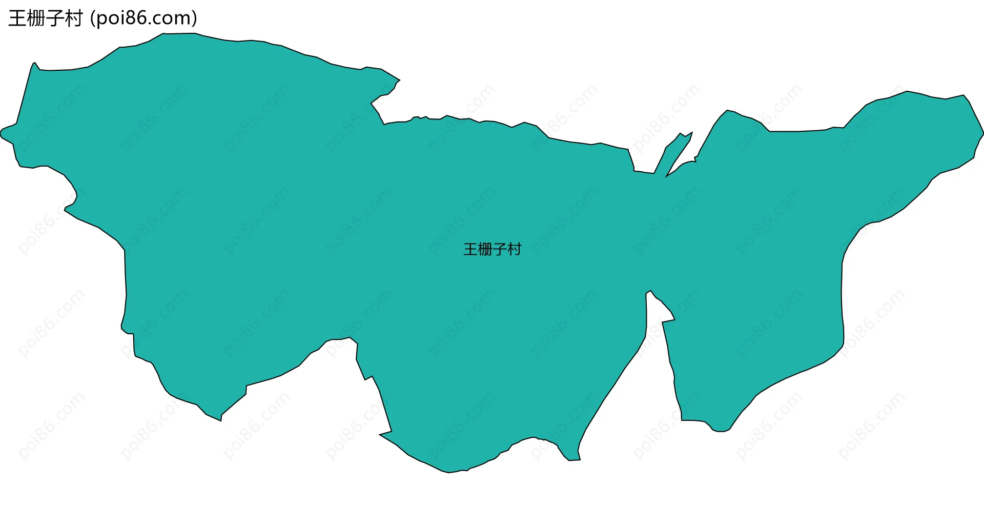 王栅子村边界地图