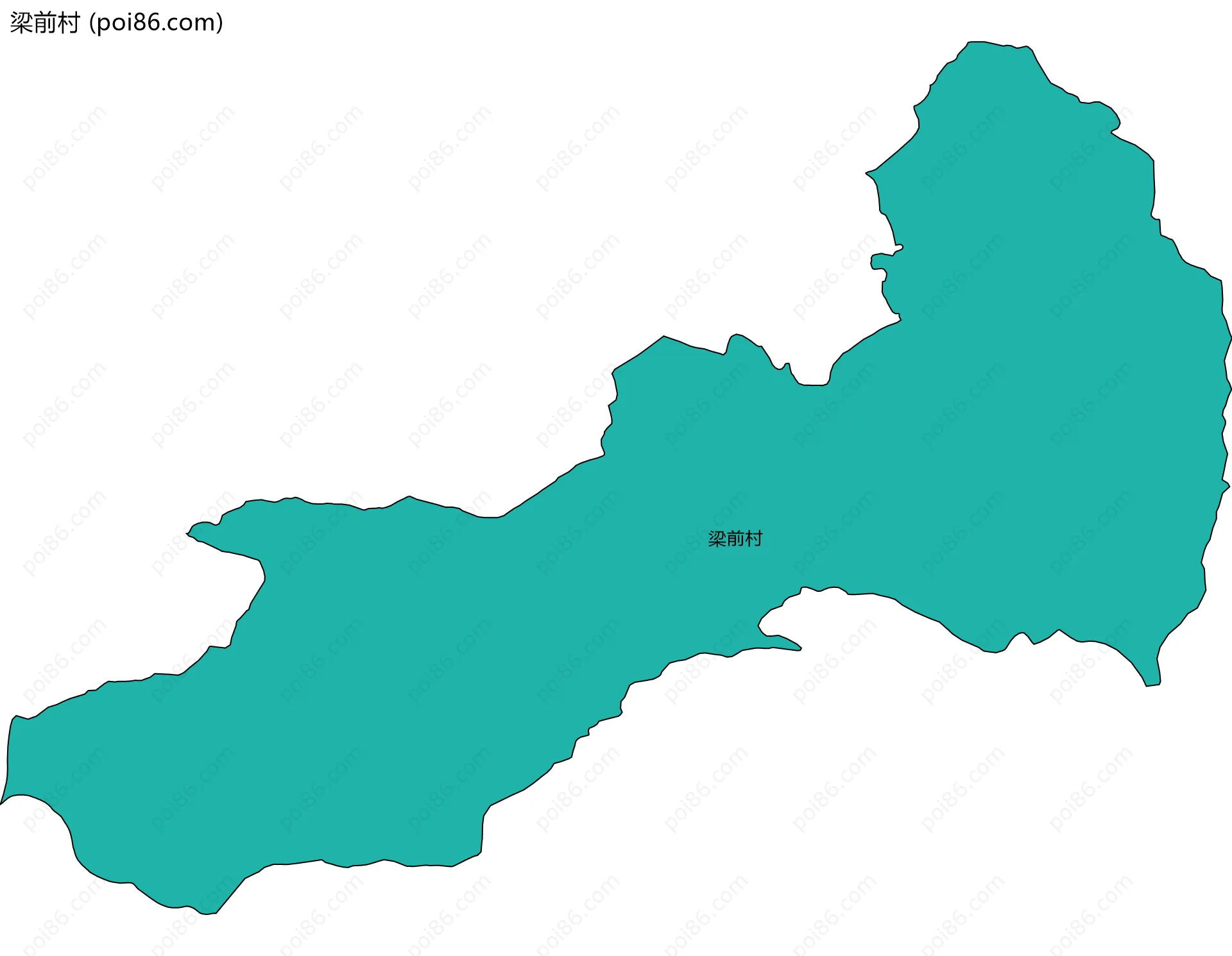 梁前村边界地图
