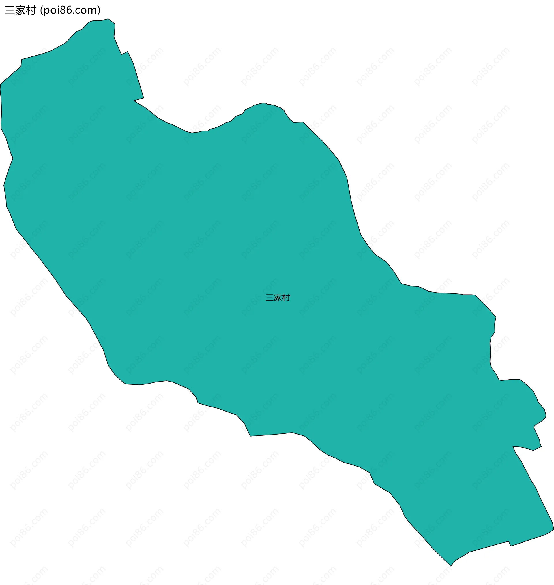 三家村边界地图