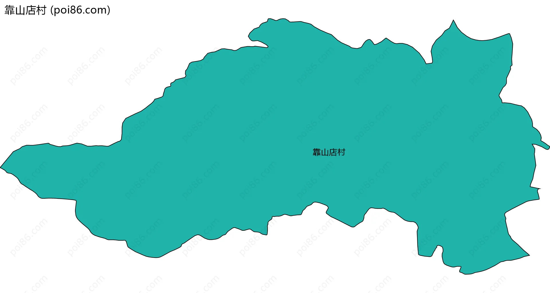 靠山店村边界地图