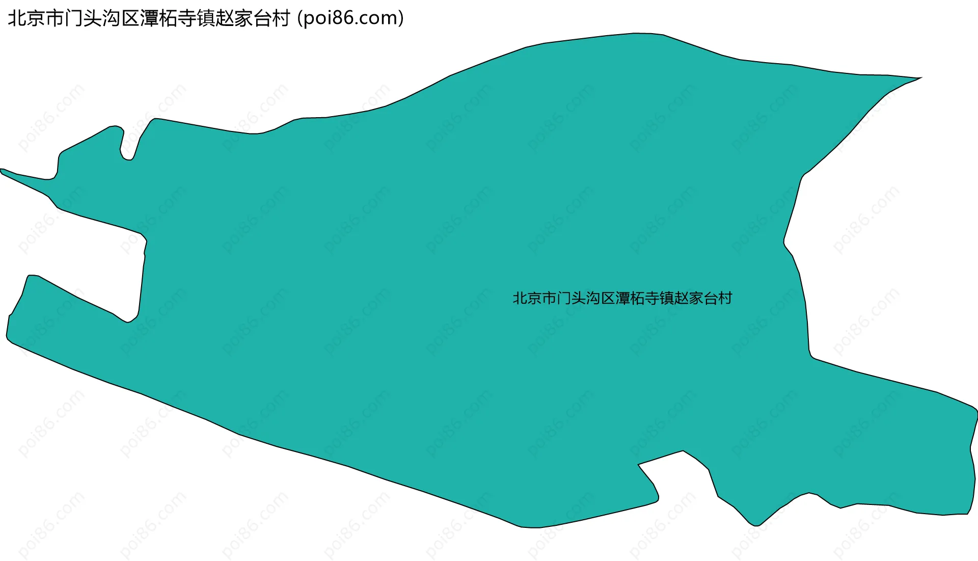 北京市门头沟区潭柘寺镇赵家台村边界地图