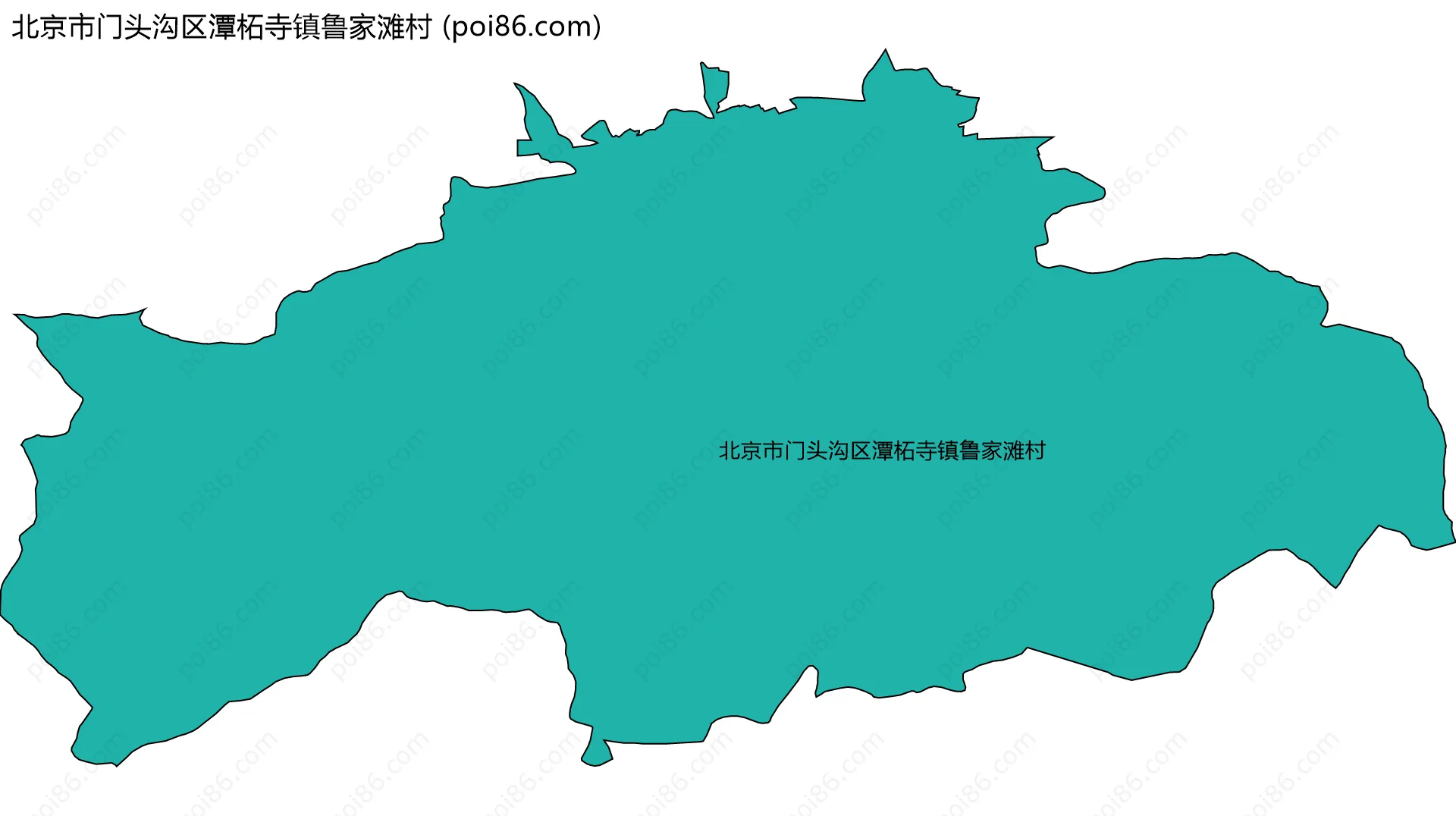 北京市门头沟区潭柘寺镇鲁家滩村边界地图