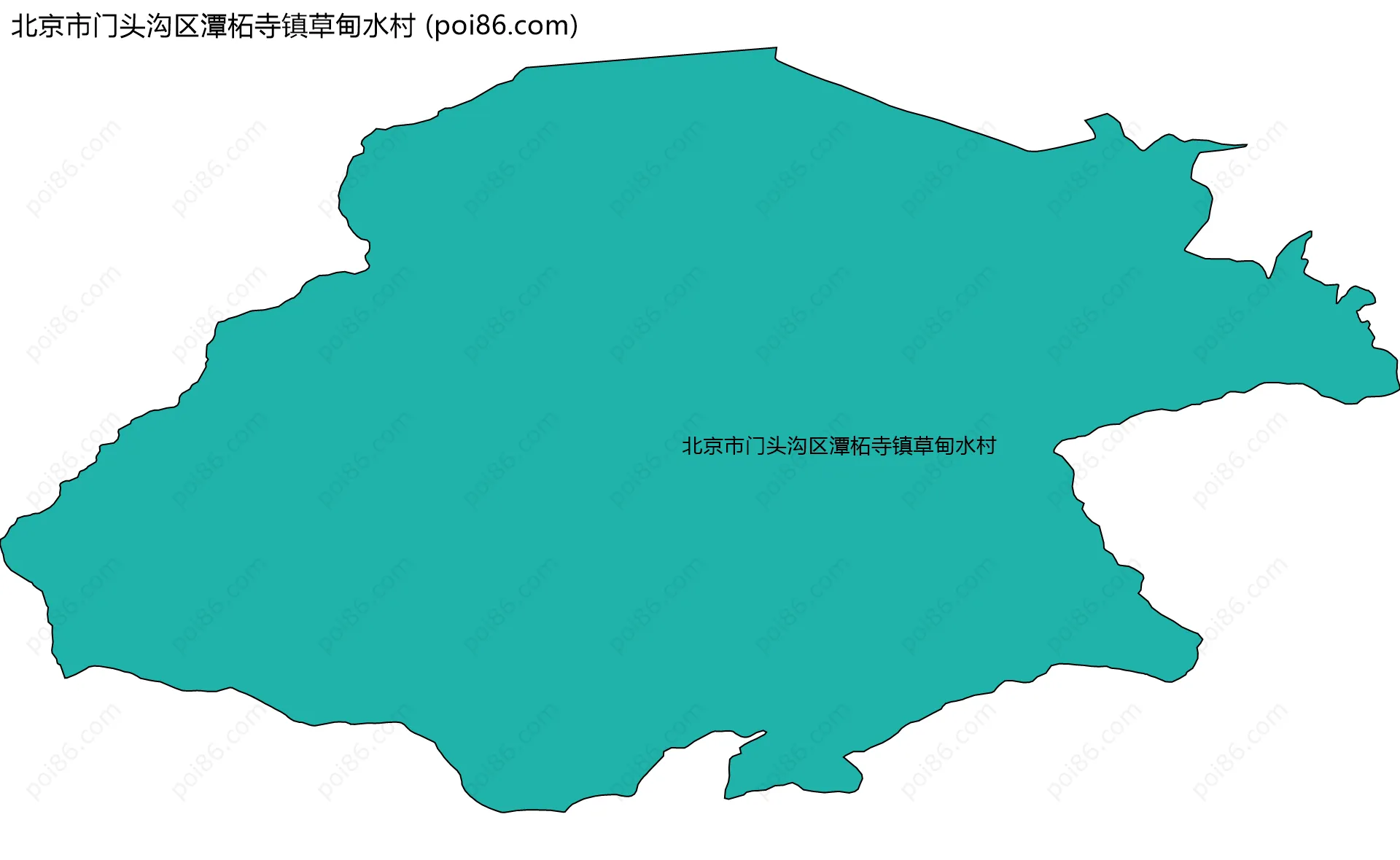 北京市门头沟区潭柘寺镇草甸水村边界地图