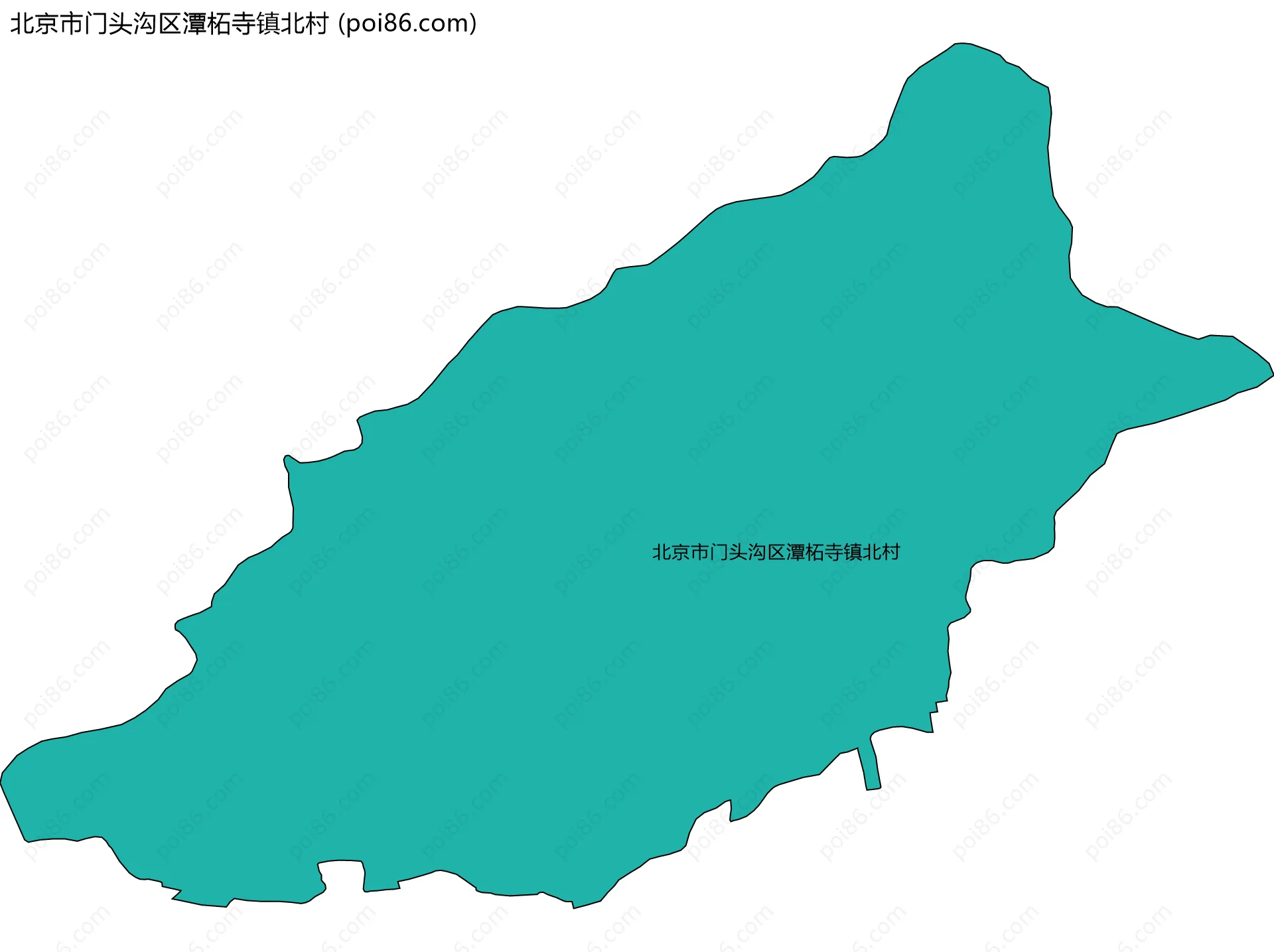 北京市门头沟区潭柘寺镇北村边界地图