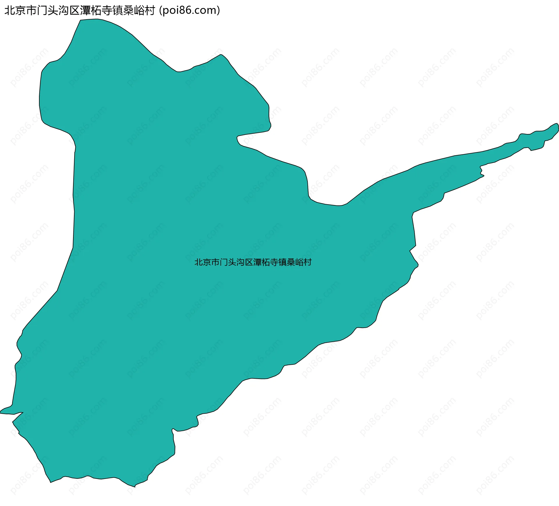 北京市门头沟区潭柘寺镇桑峪村边界地图