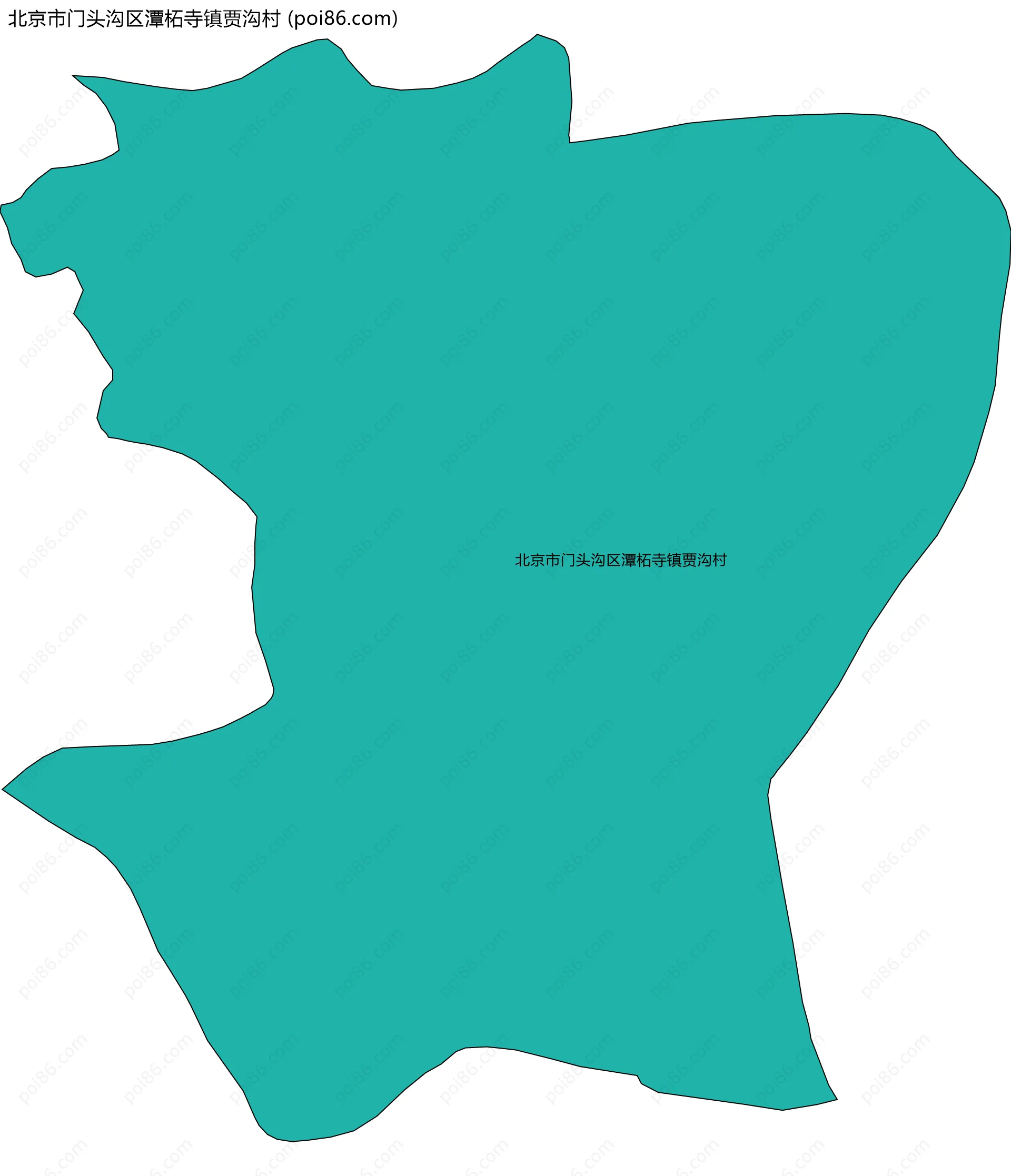 北京市门头沟区潭柘寺镇贾沟村边界地图
