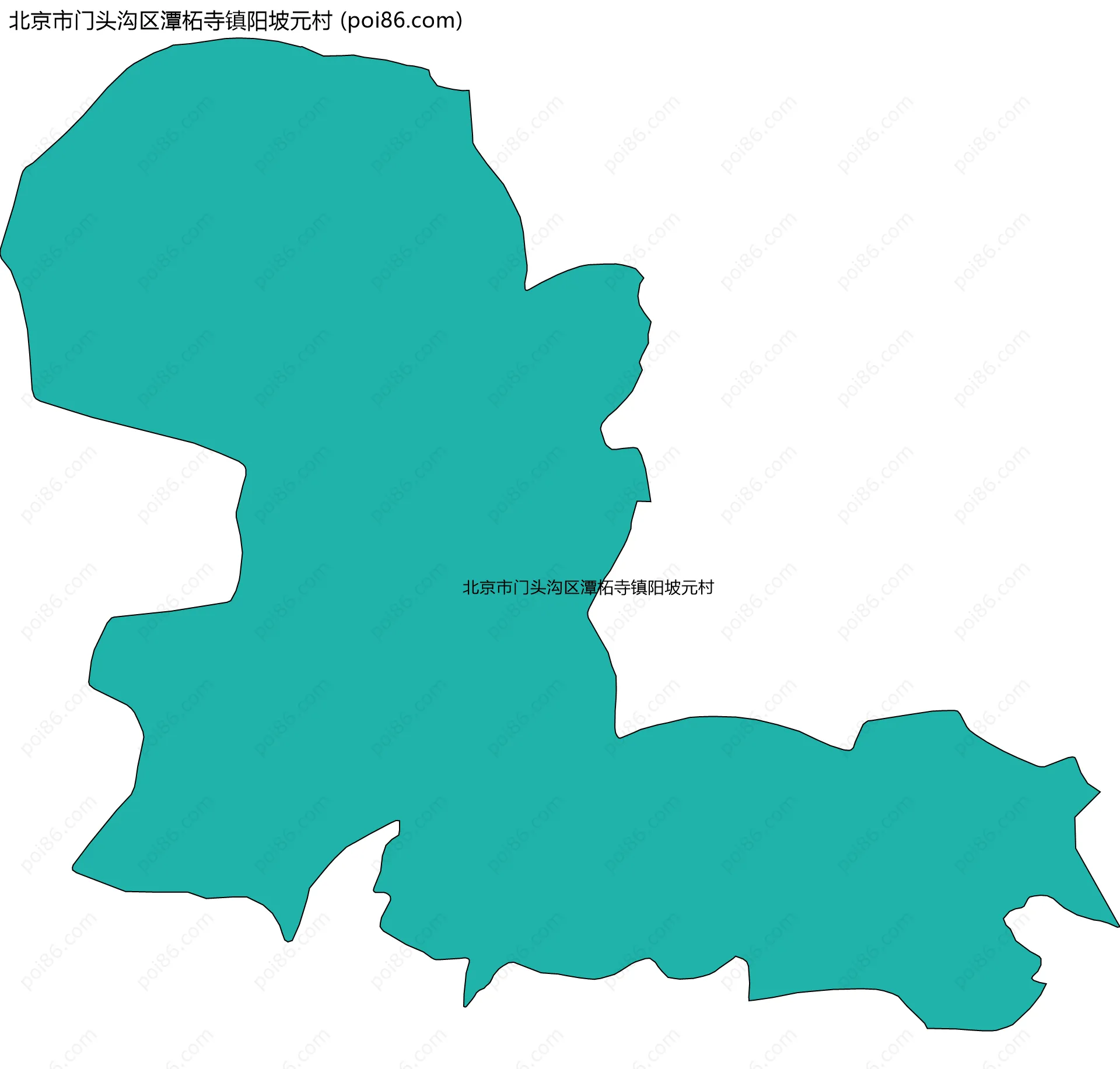 北京市门头沟区潭柘寺镇阳坡元村边界地图