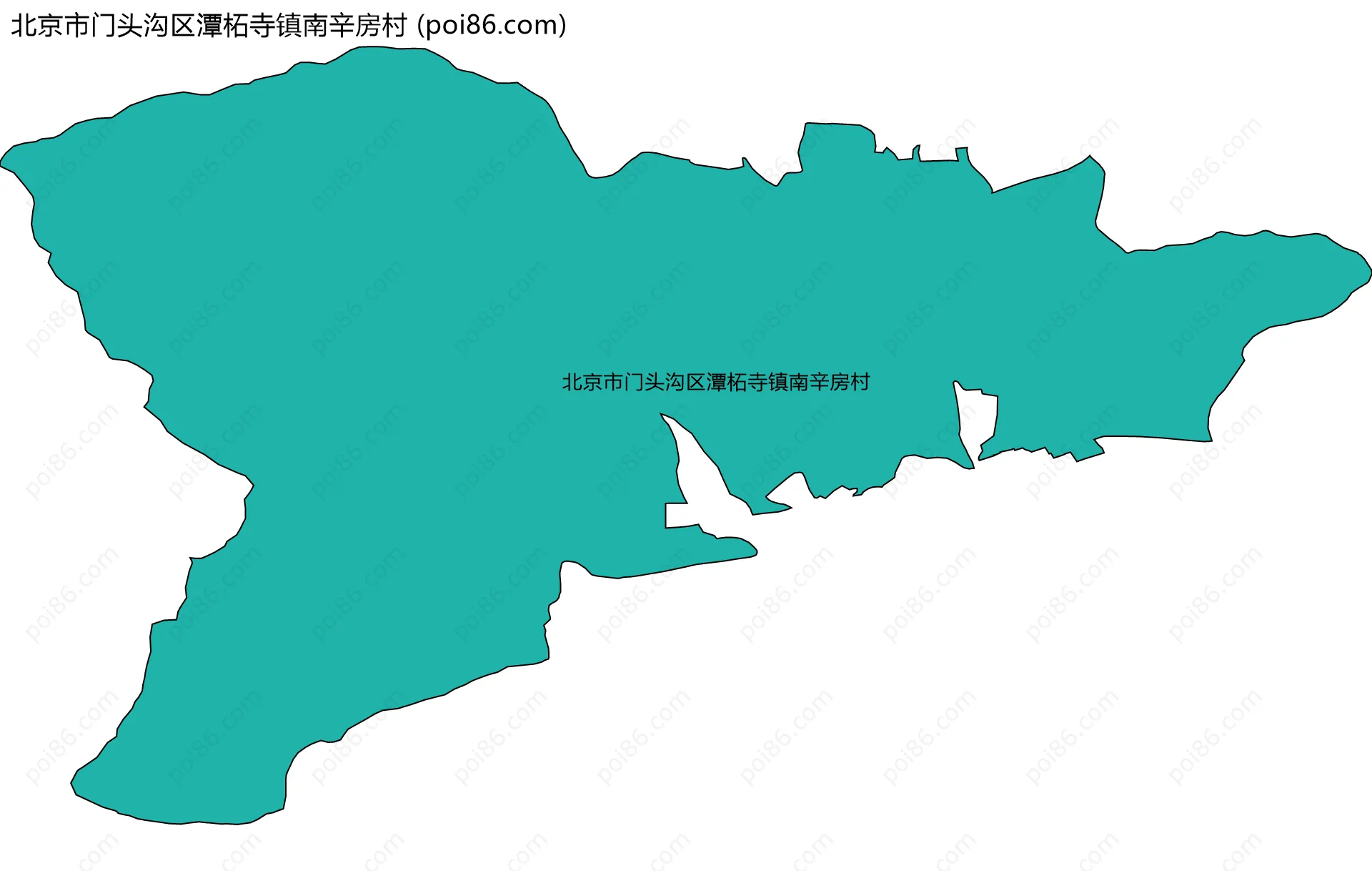 北京市门头沟区潭柘寺镇南辛房村边界地图