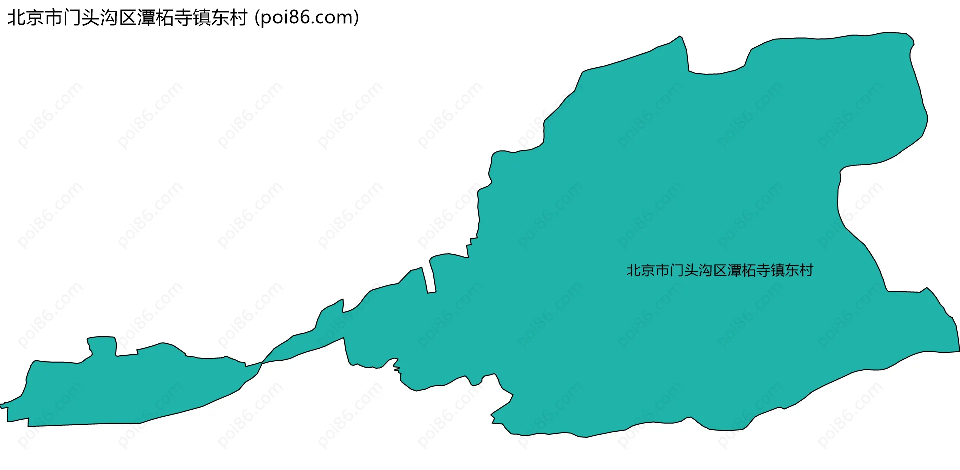 北京市门头沟区潭柘寺镇东村边界地图