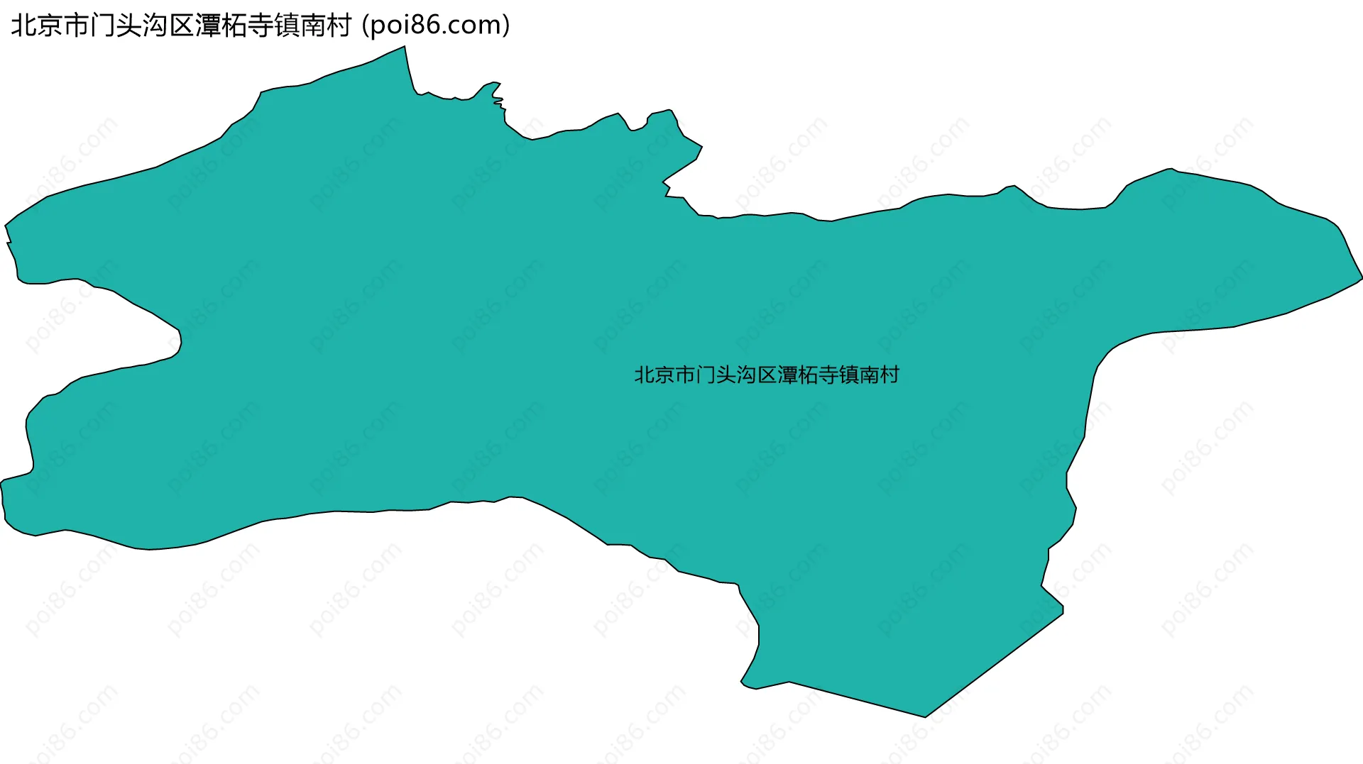 北京市门头沟区潭柘寺镇南村边界地图