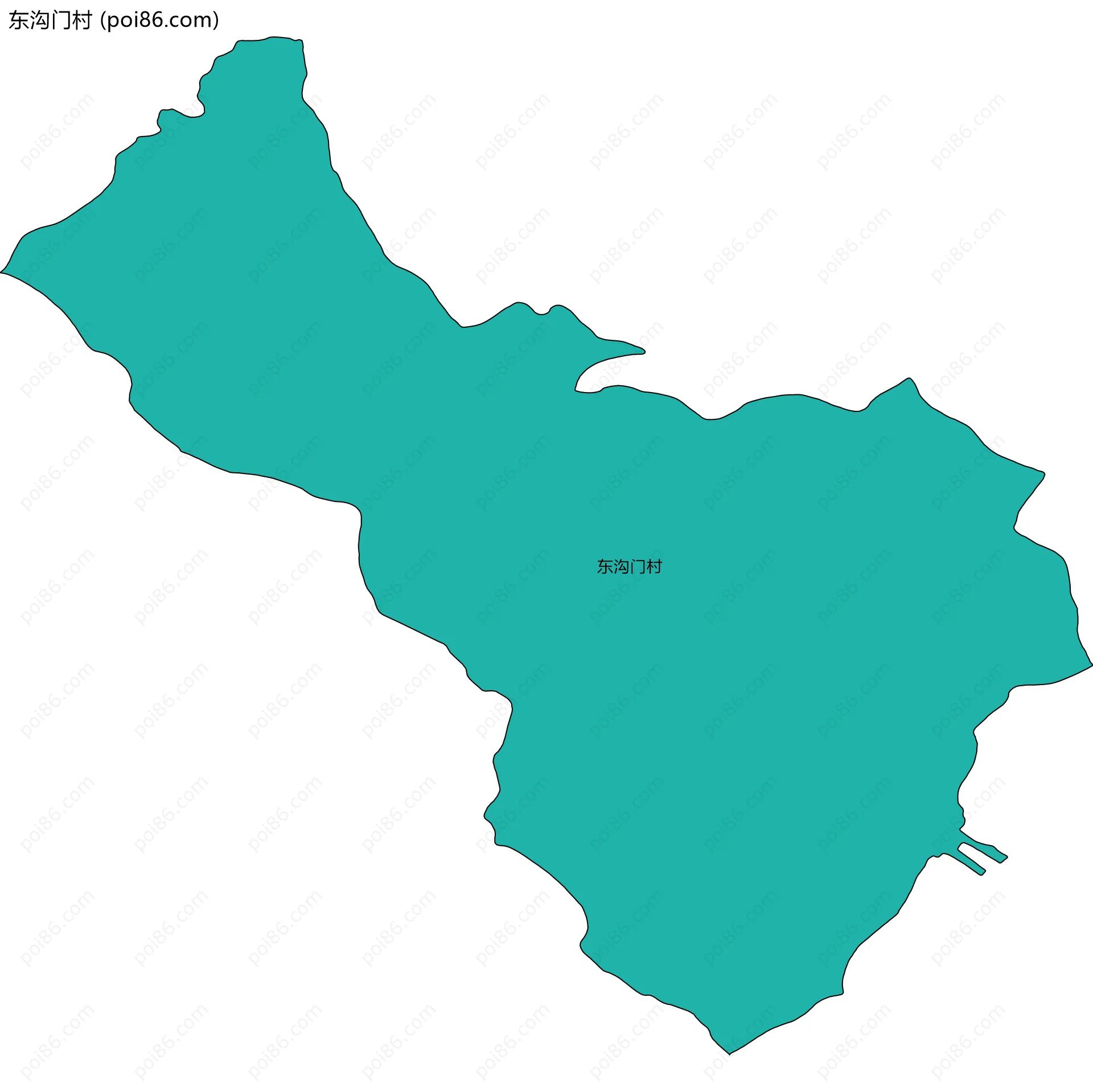 东沟门村边界地图