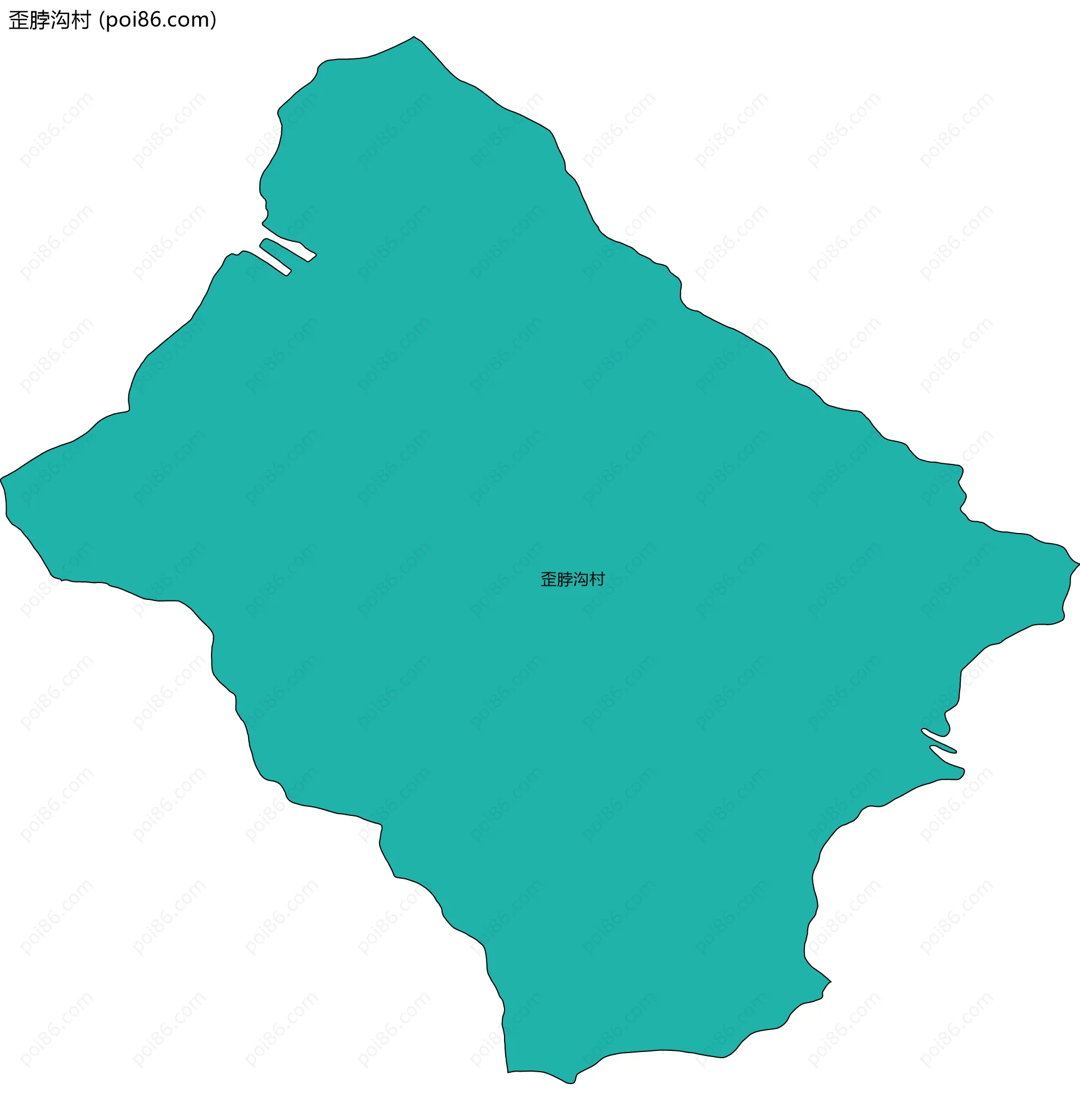 歪脖沟村边界地图