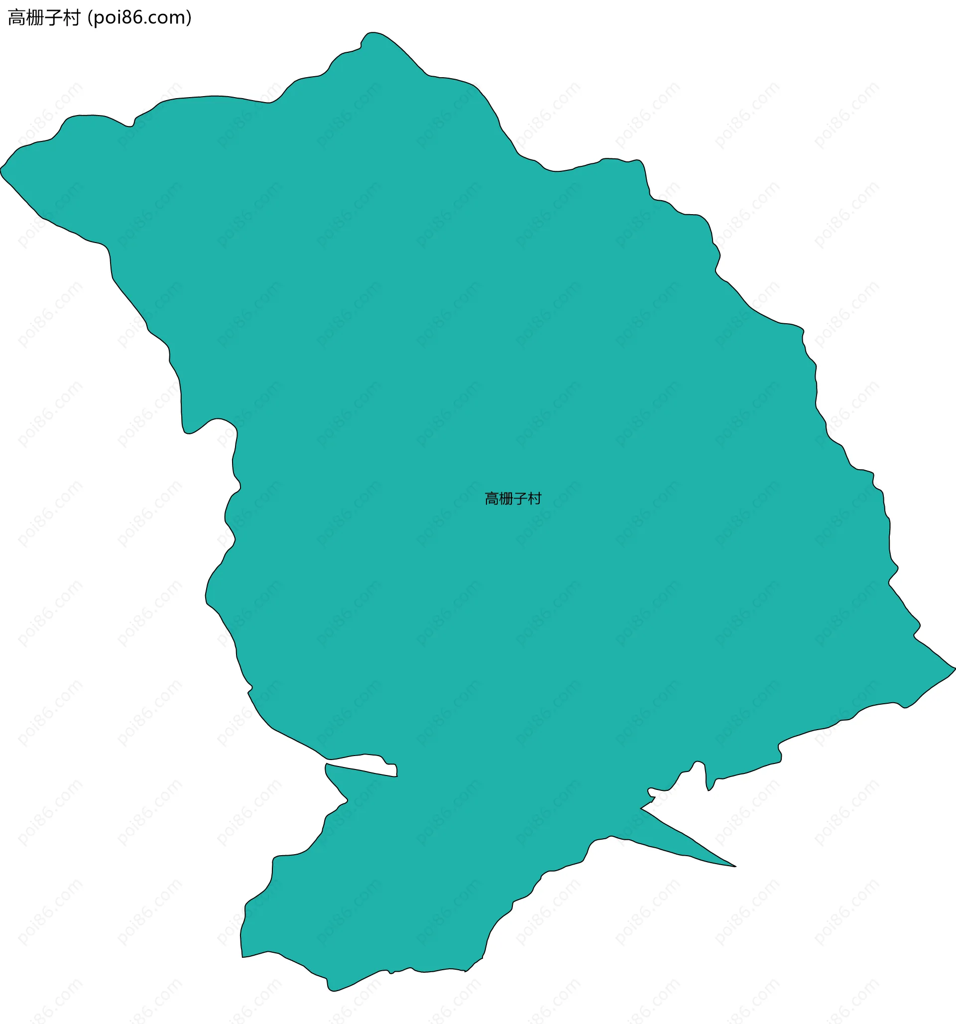 高栅子村边界地图