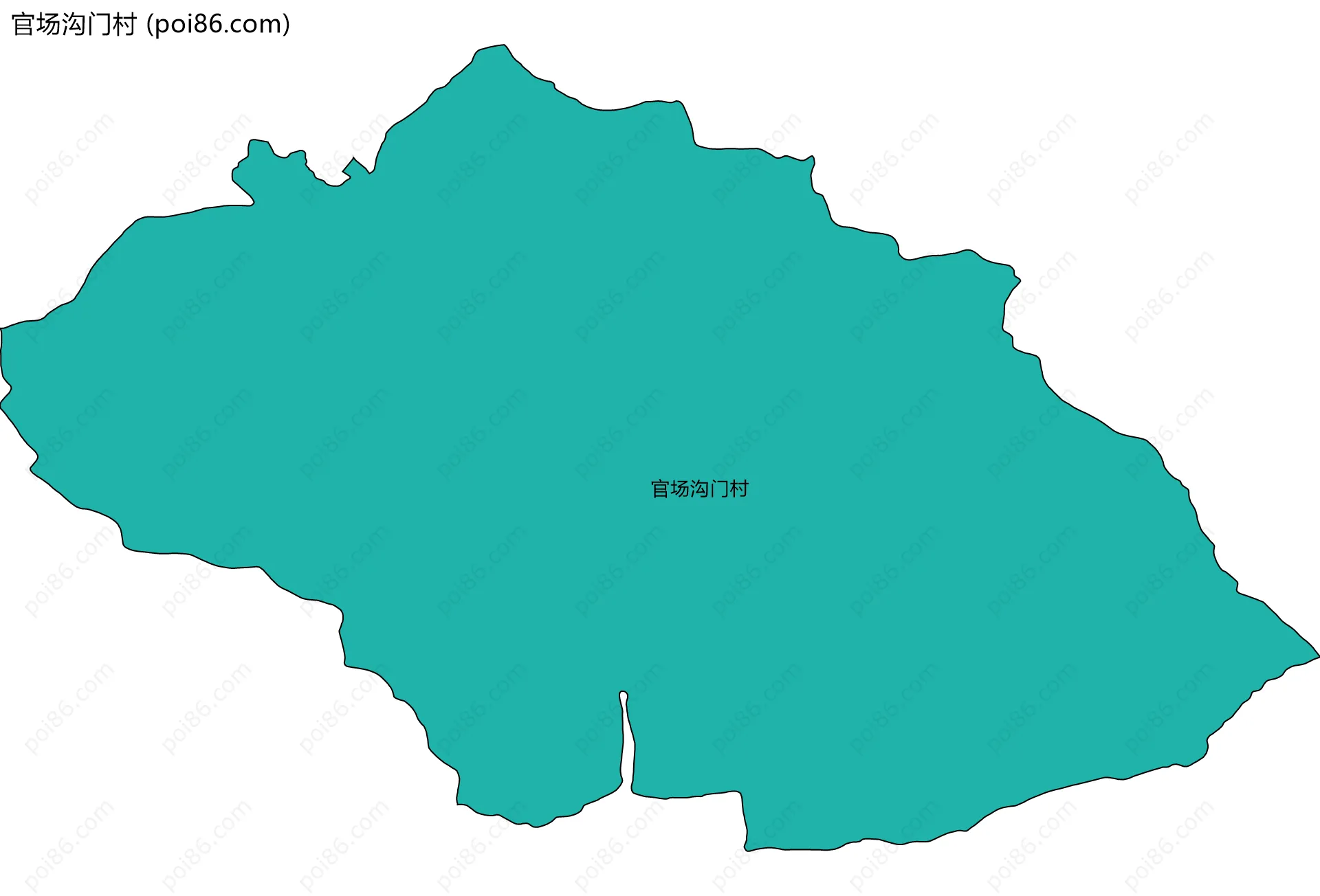 官场沟门村边界地图
