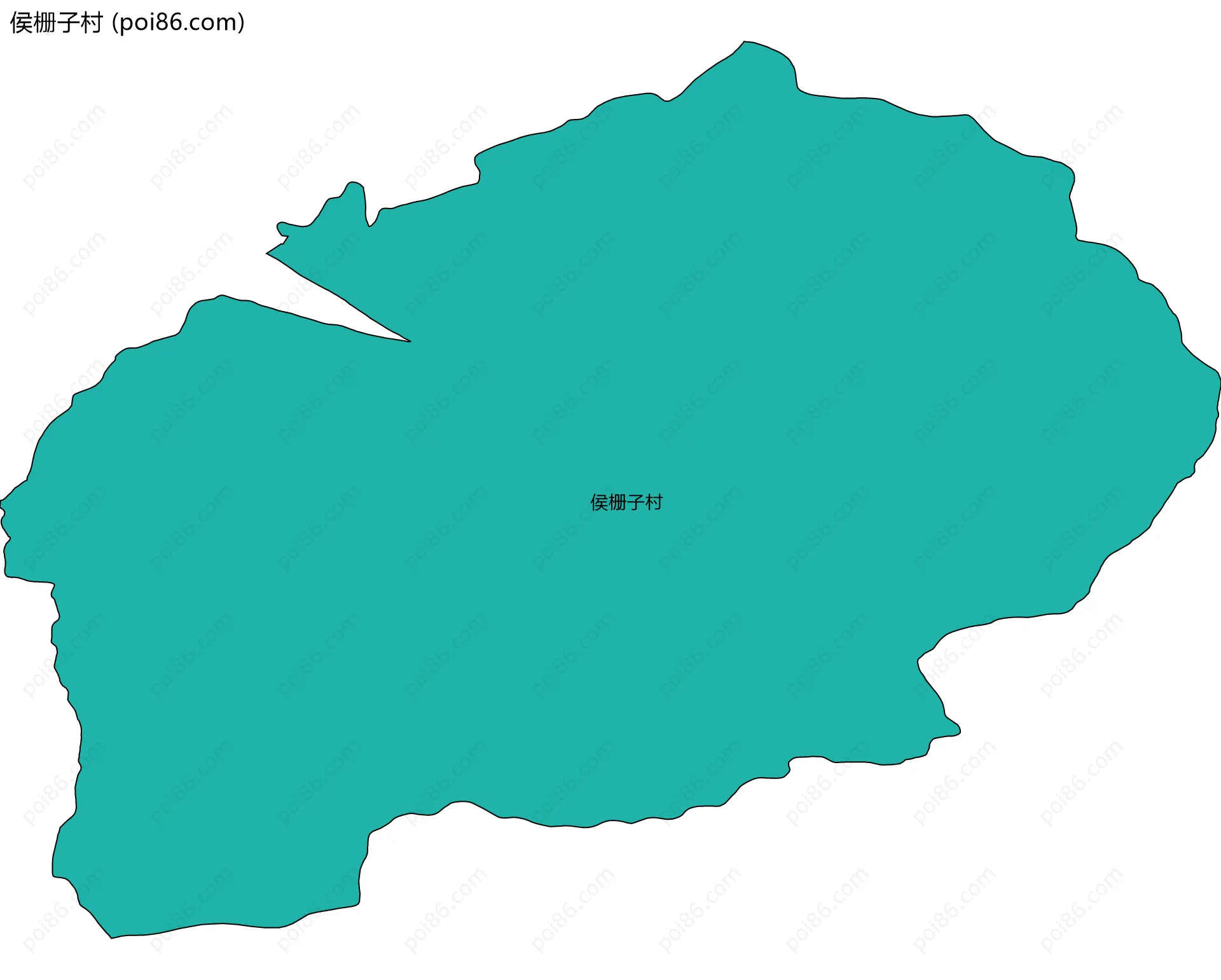 侯栅子村边界地图