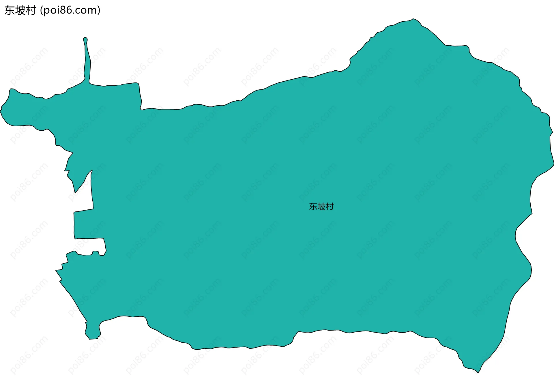 东坡村边界地图