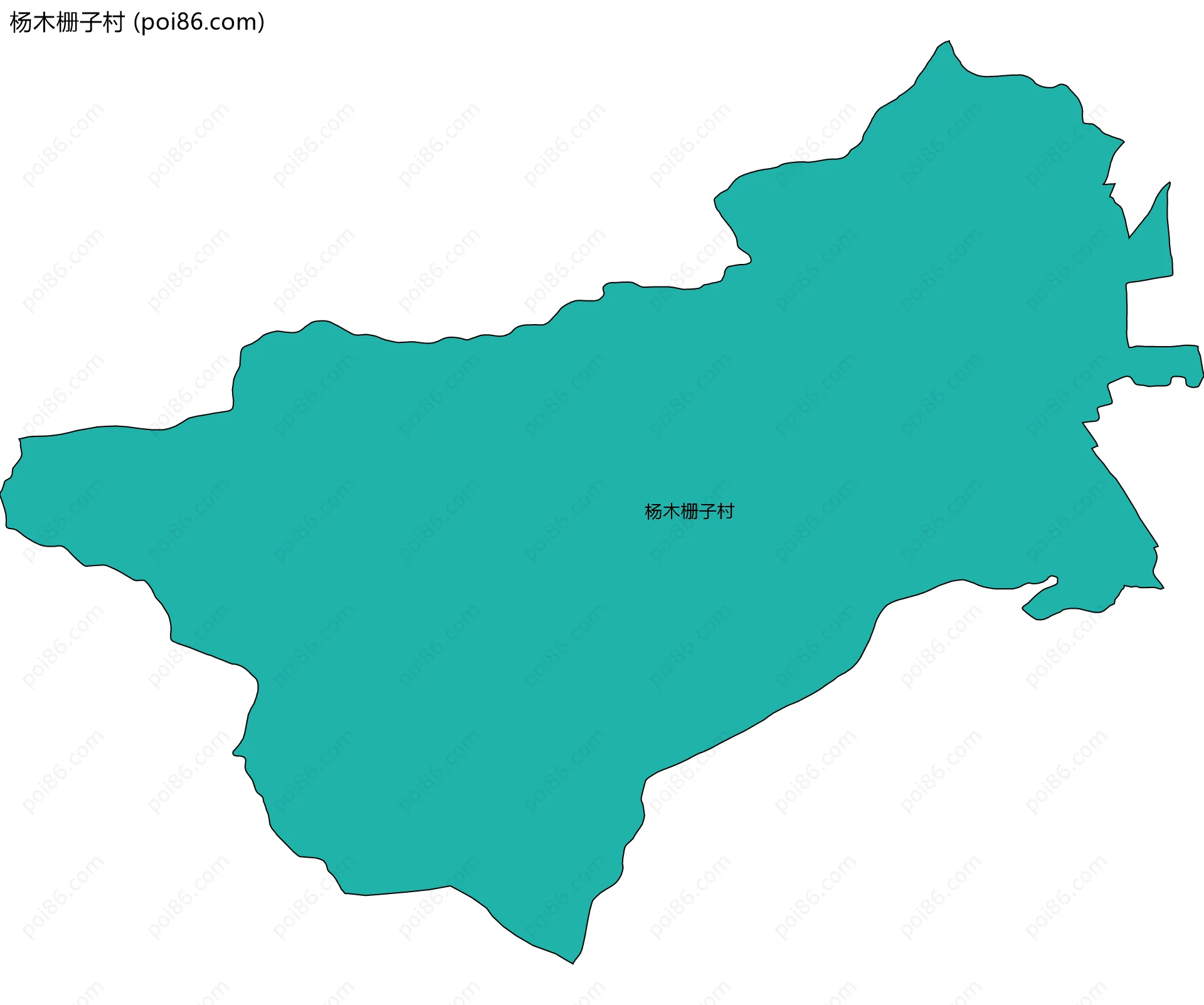 杨木栅子村边界地图