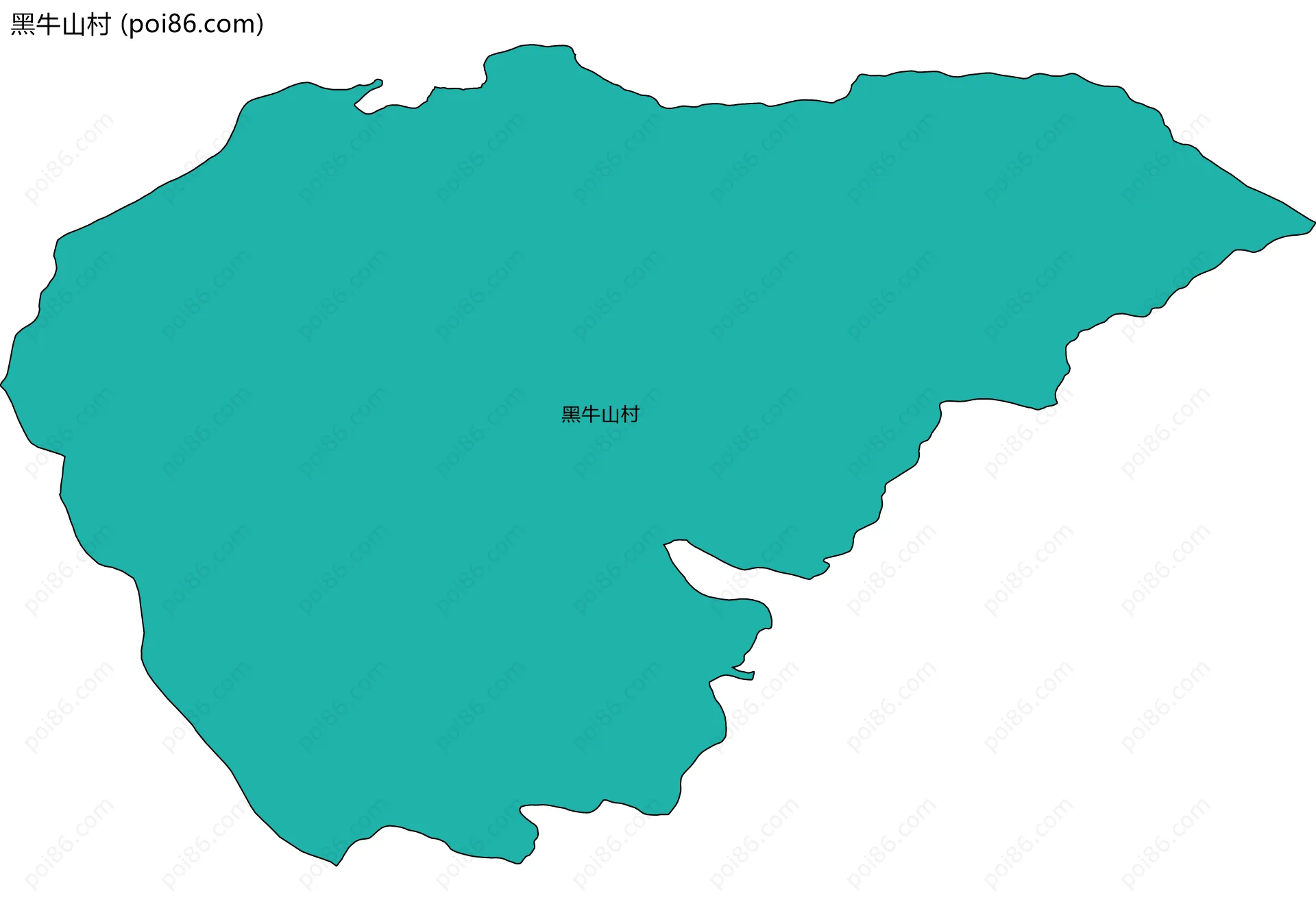 黑牛山村边界地图