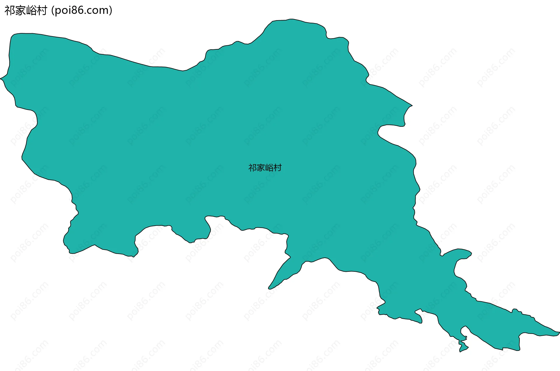 祁家峪村边界地图