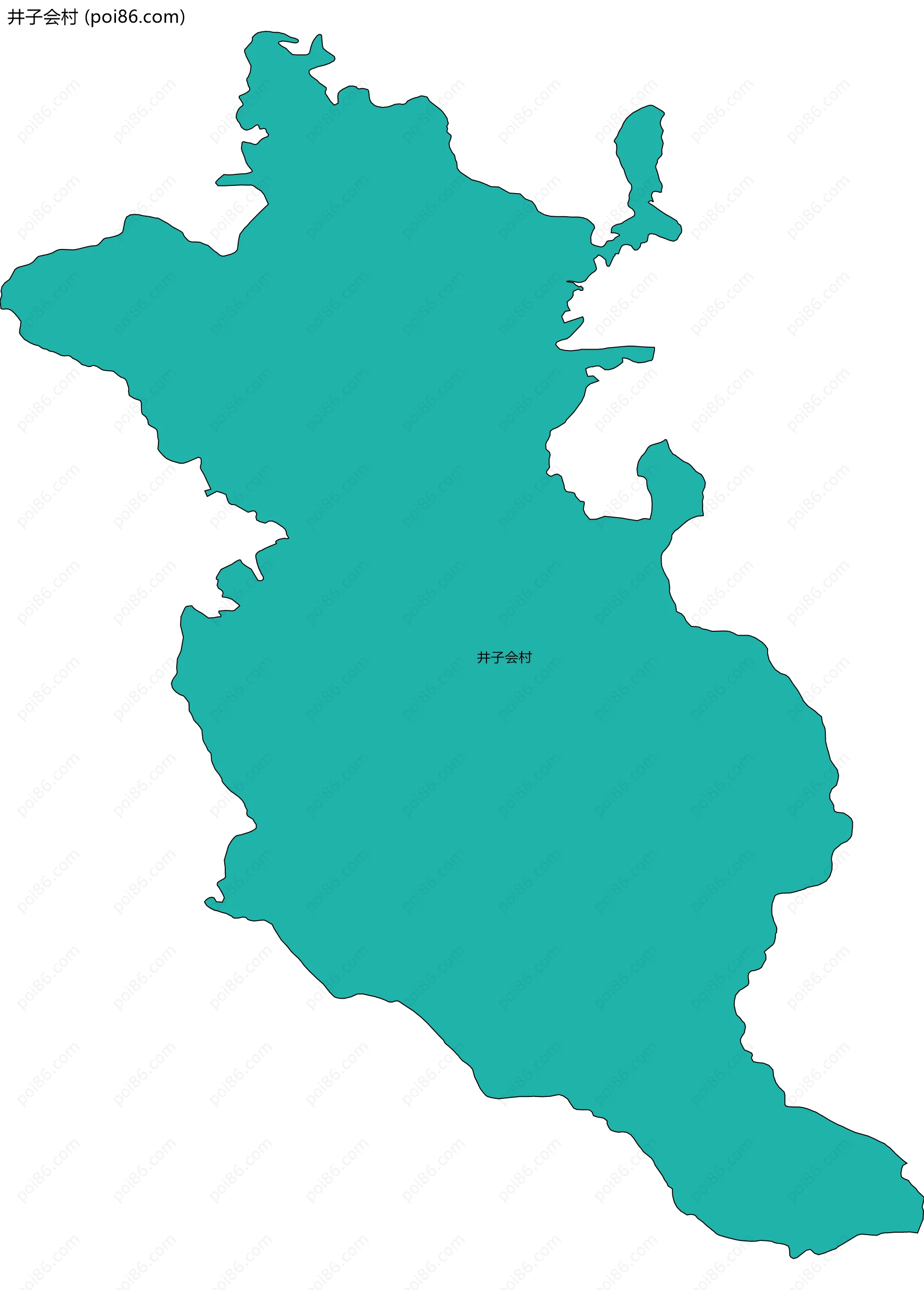 井子会村边界地图