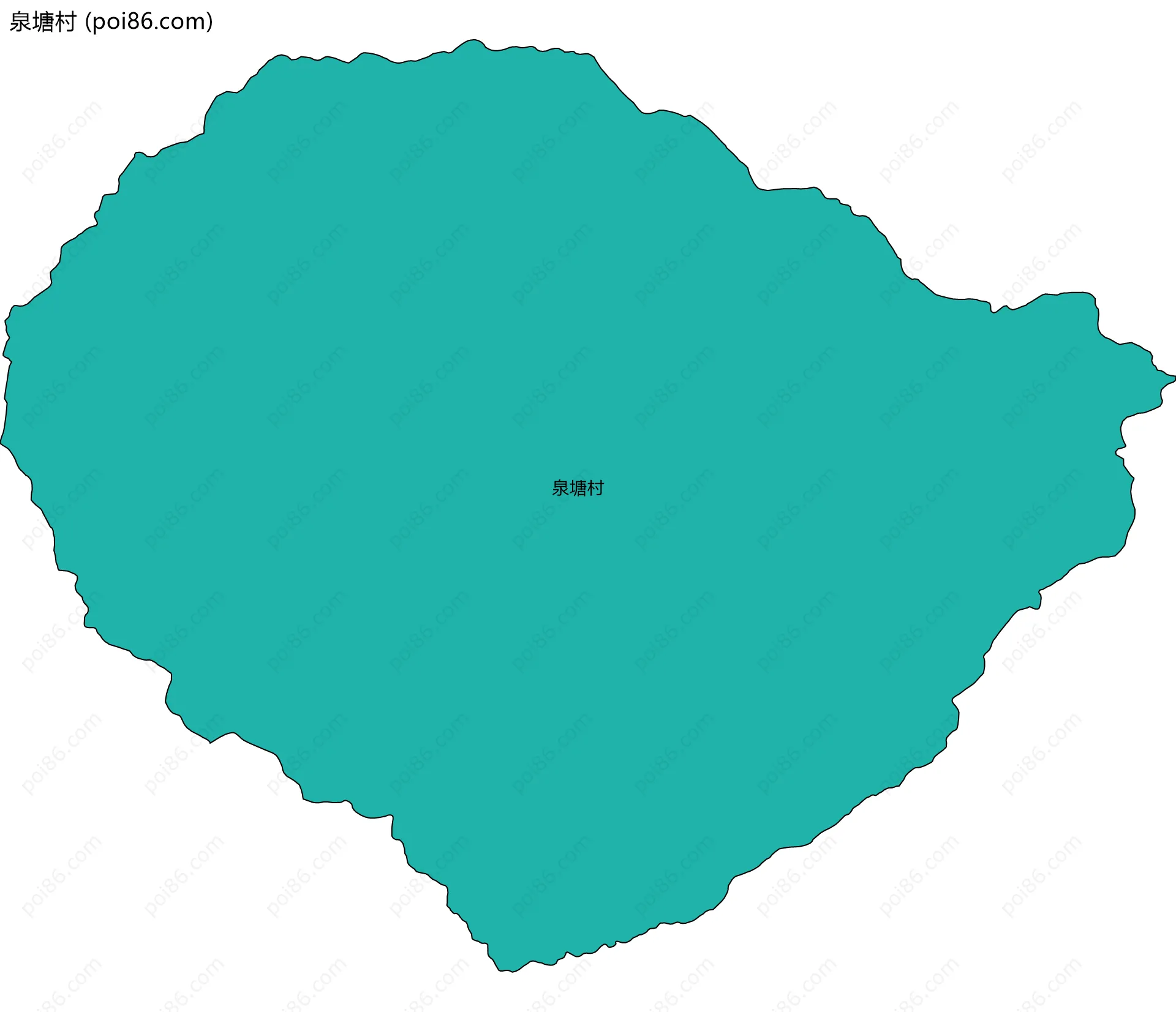 泉塘村边界地图