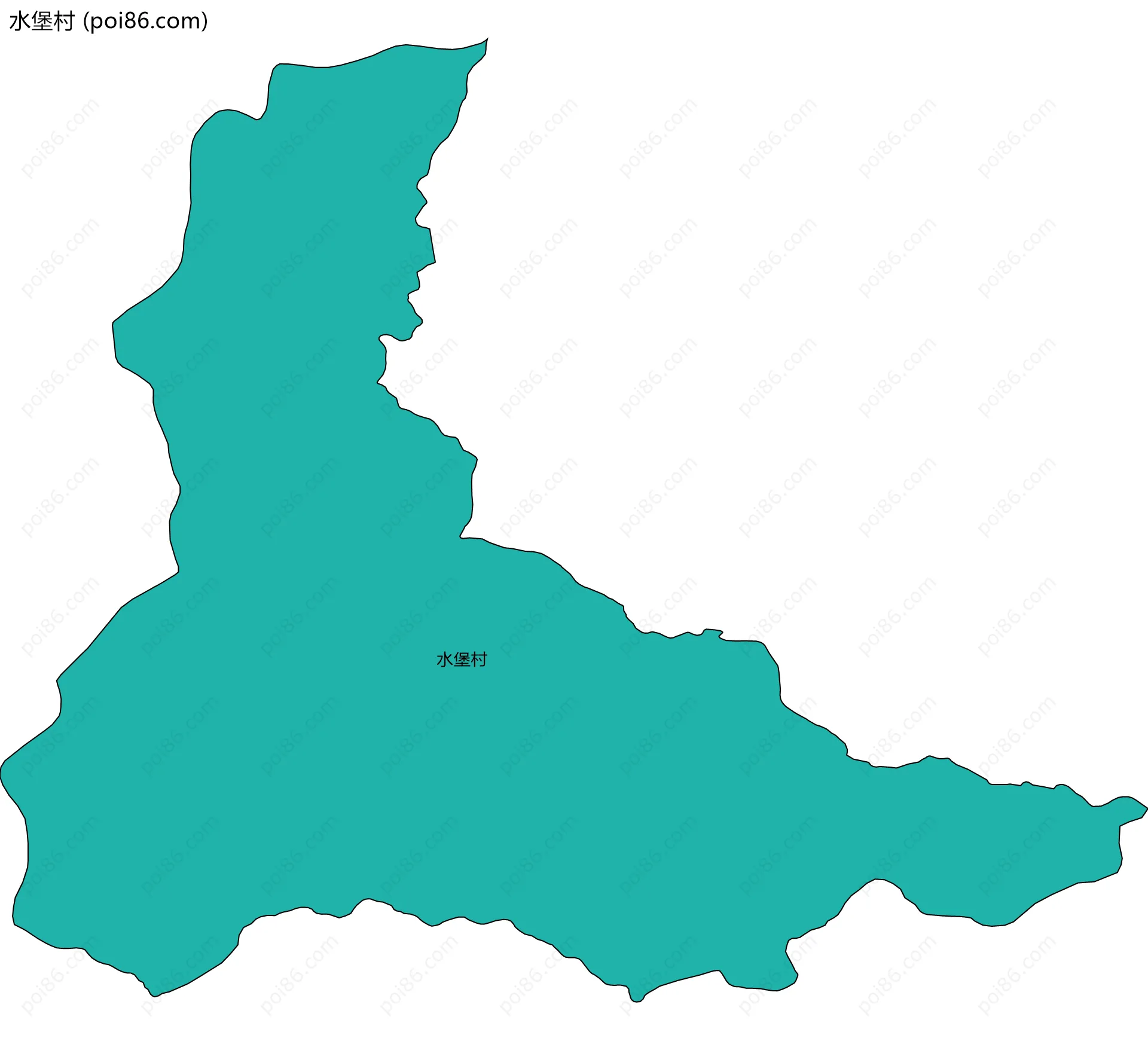 水堡村边界地图