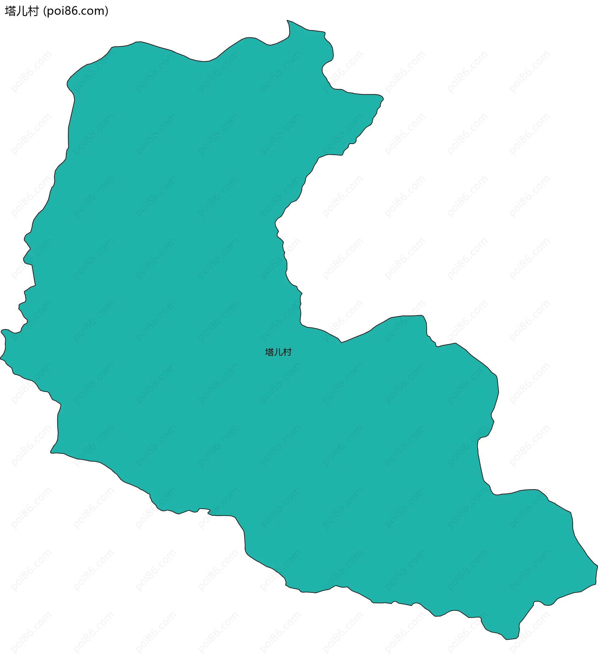 塔儿村边界地图