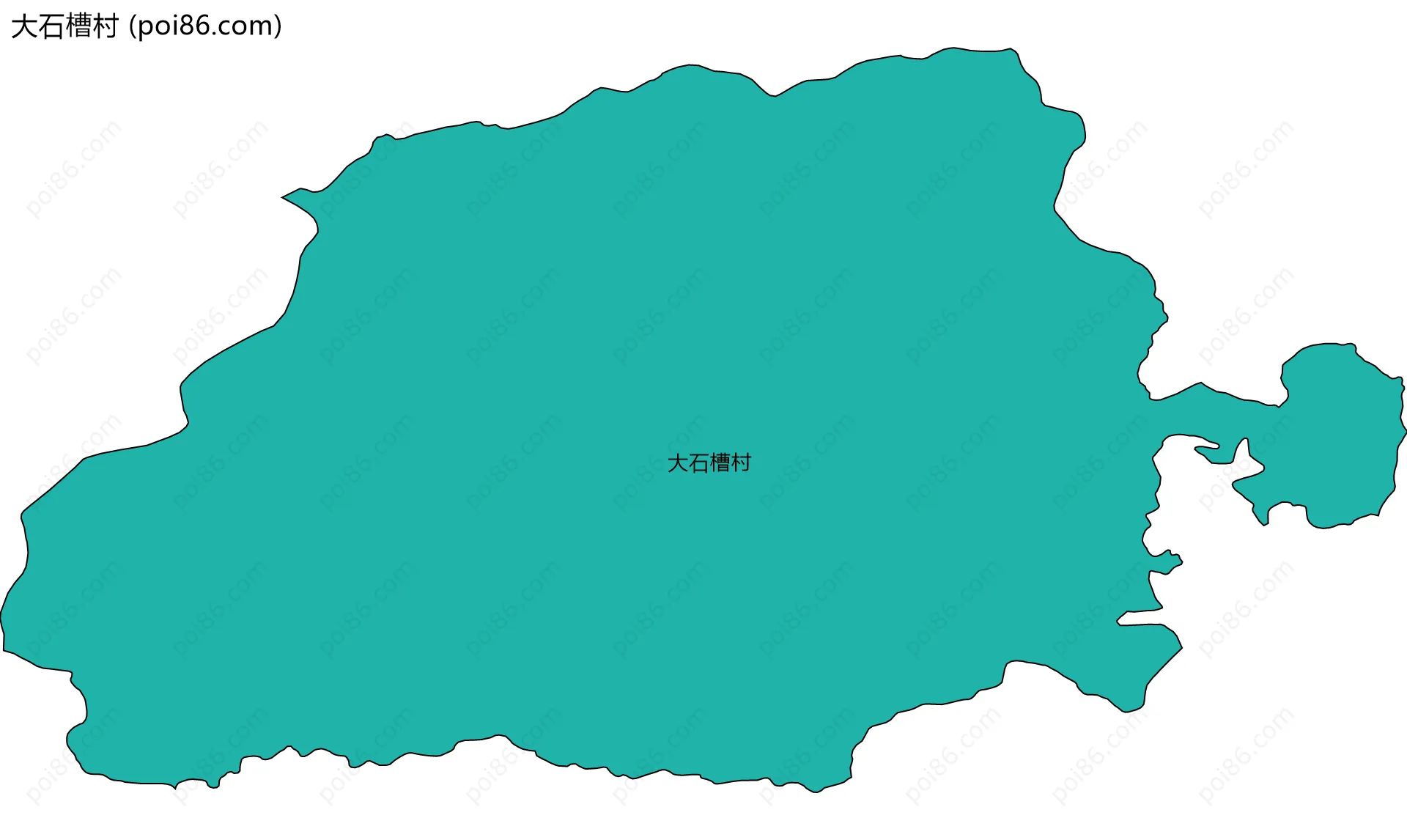 大石槽村边界地图