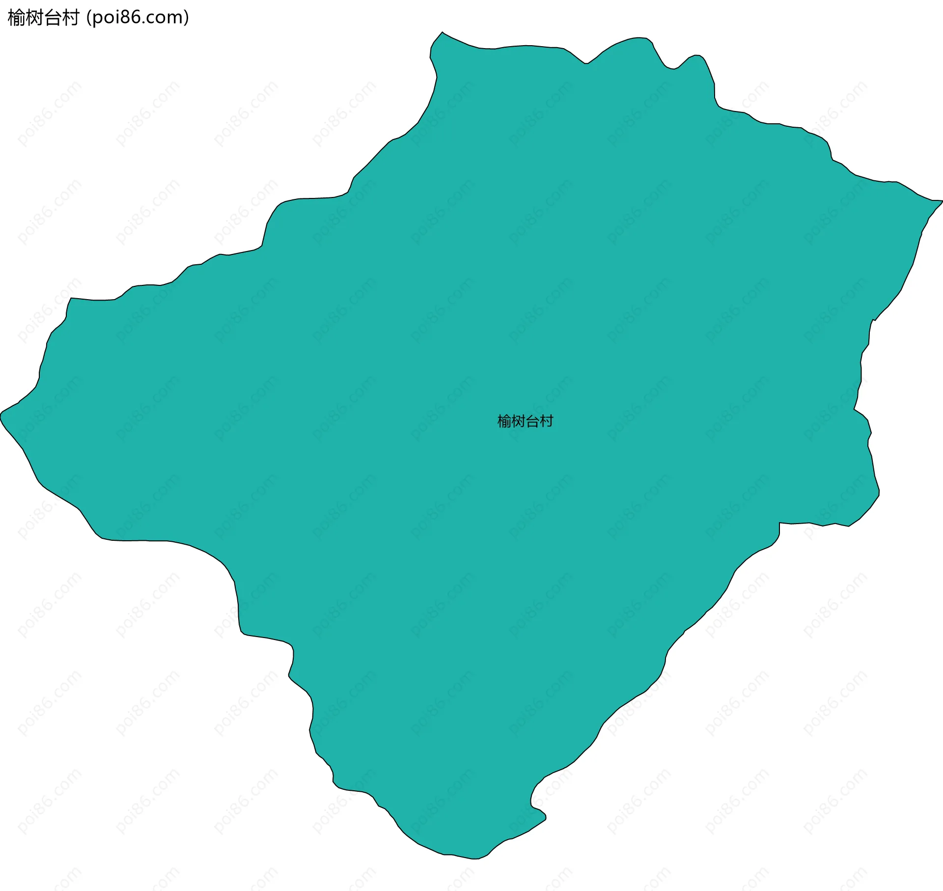 榆树台村边界地图