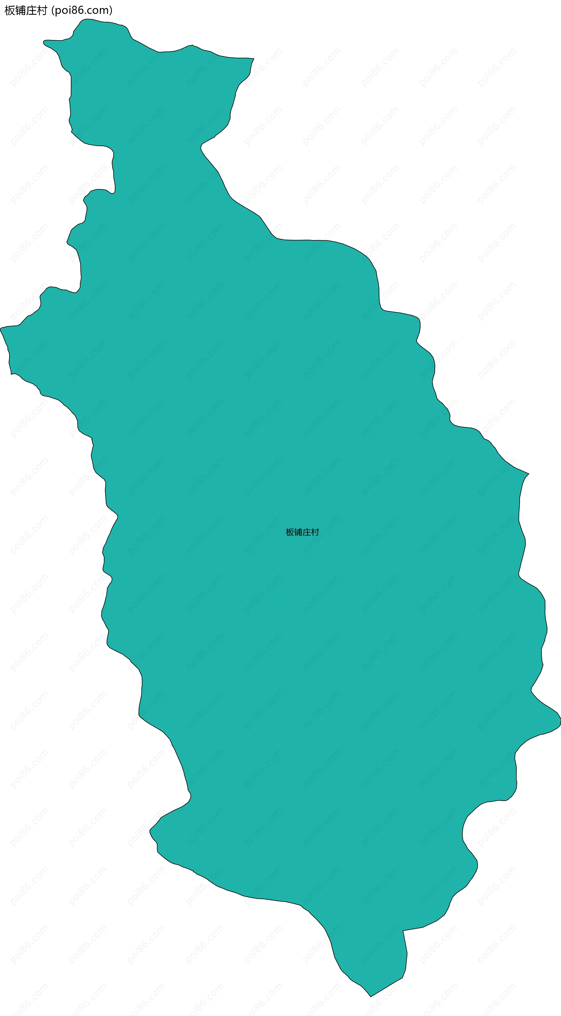 板铺庄村边界地图