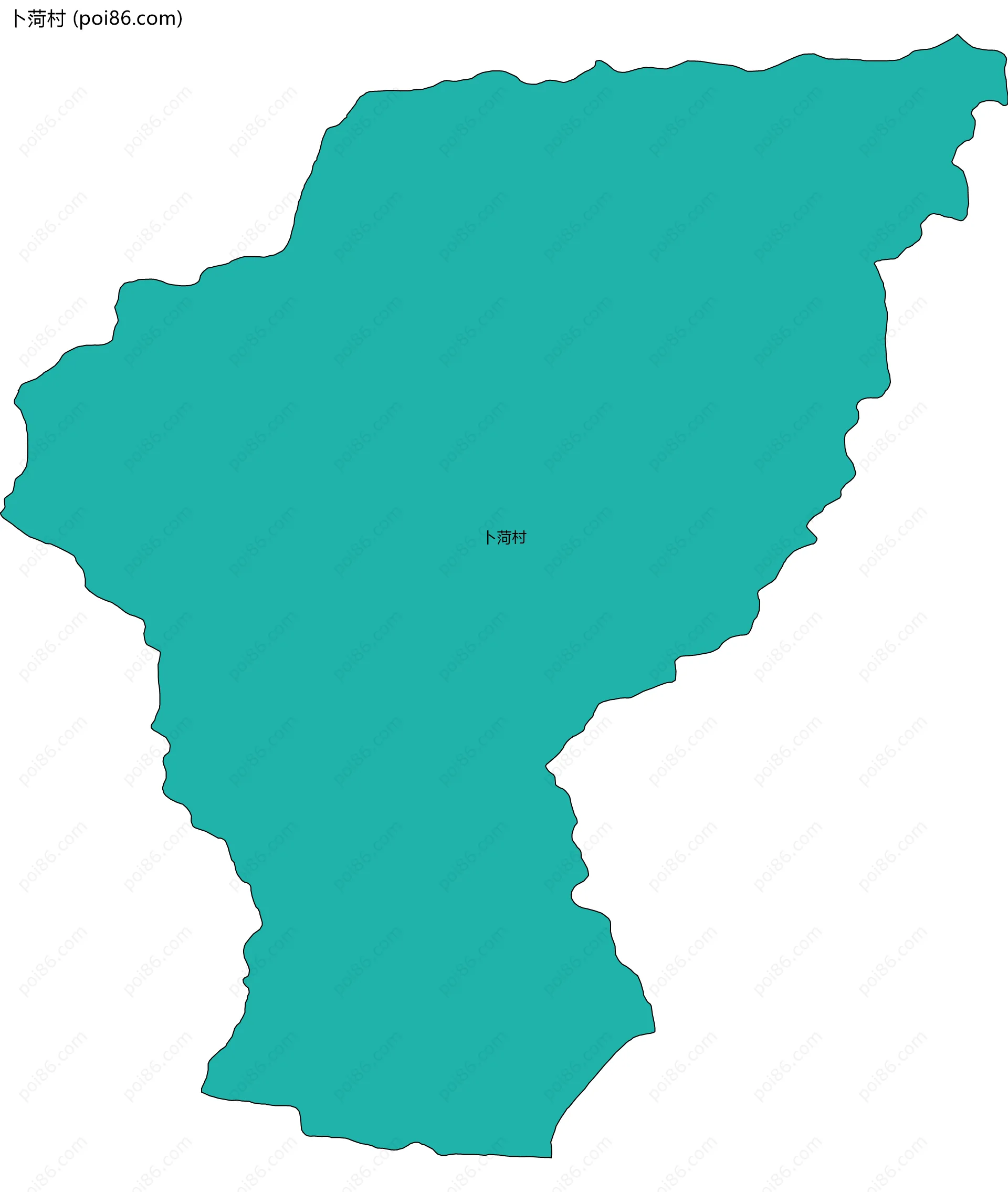 卜菏村边界地图