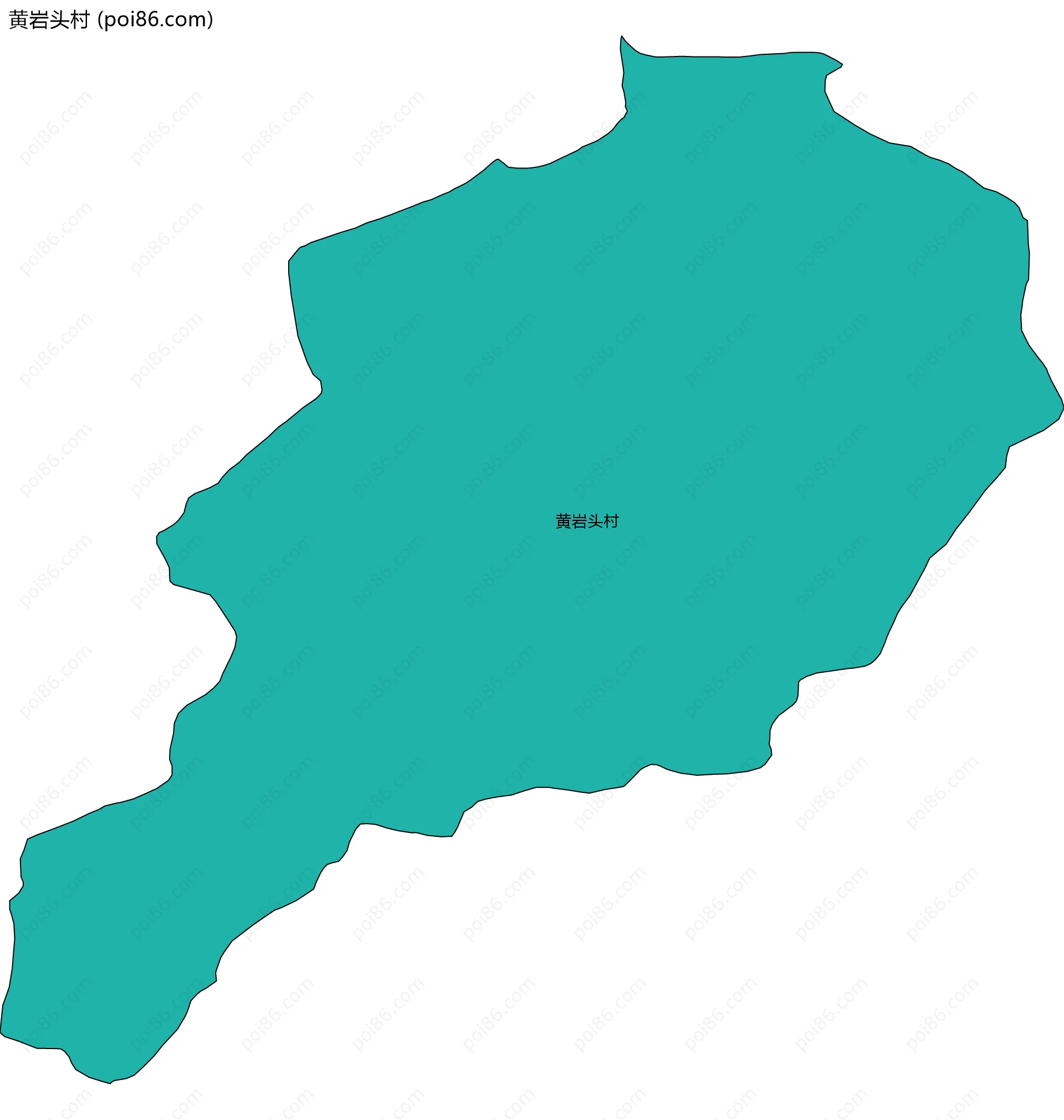 黄岩头村边界地图