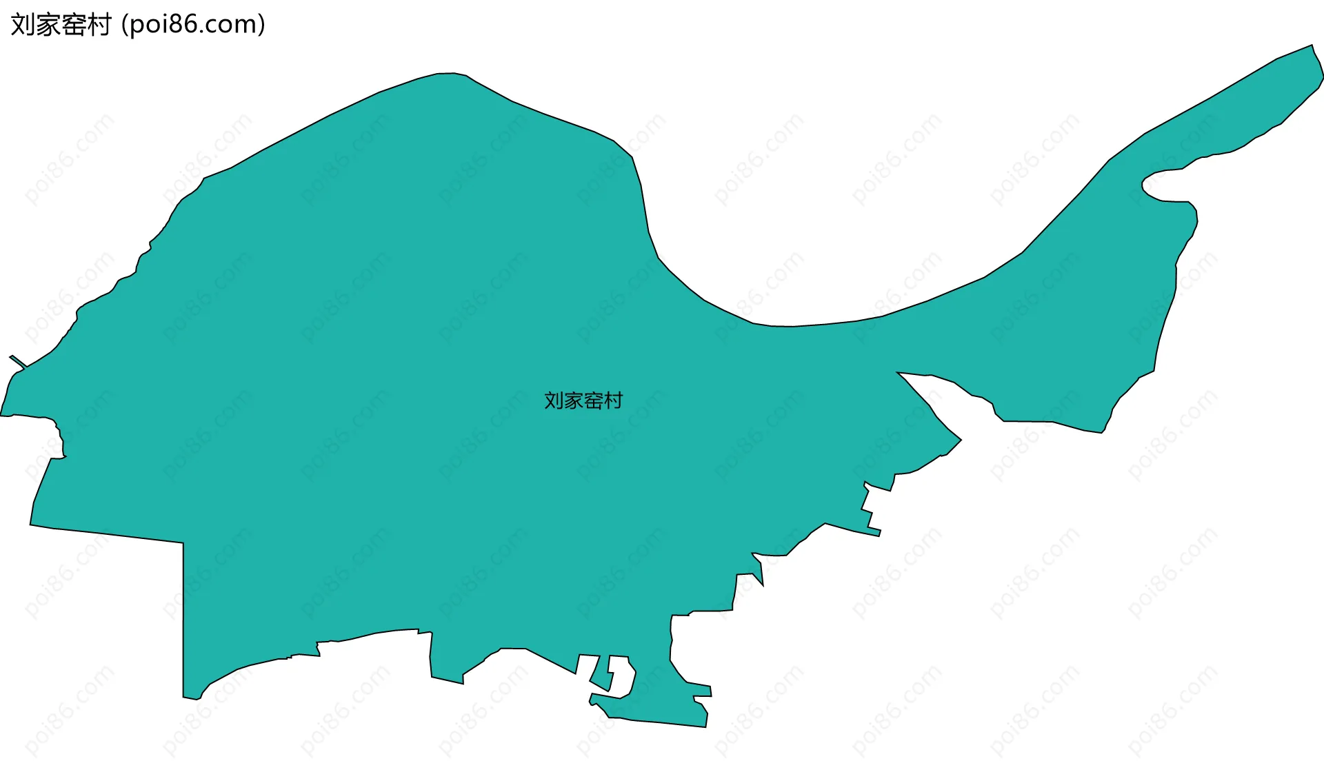 刘家窑村边界地图