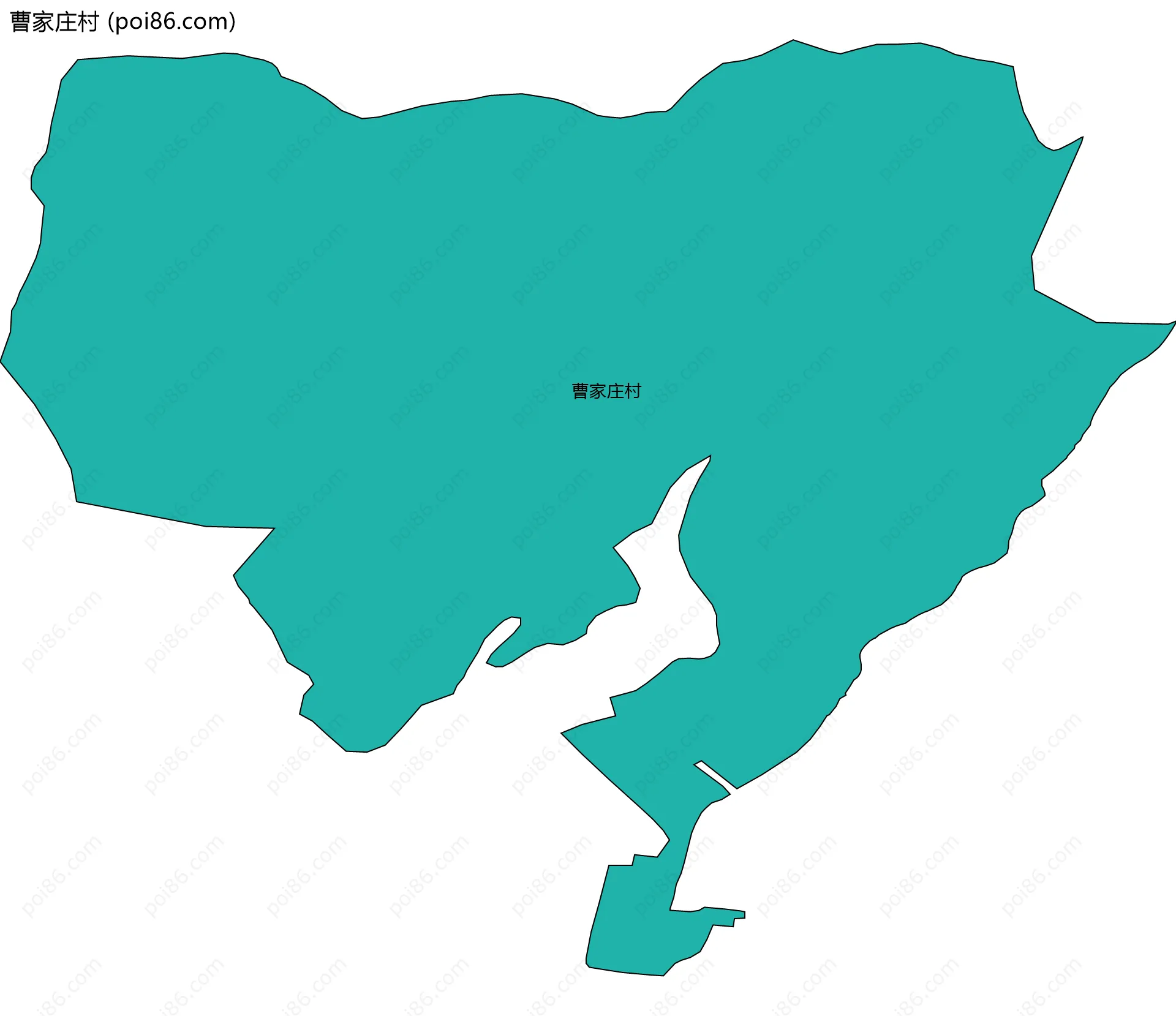 曹家庄村边界地图