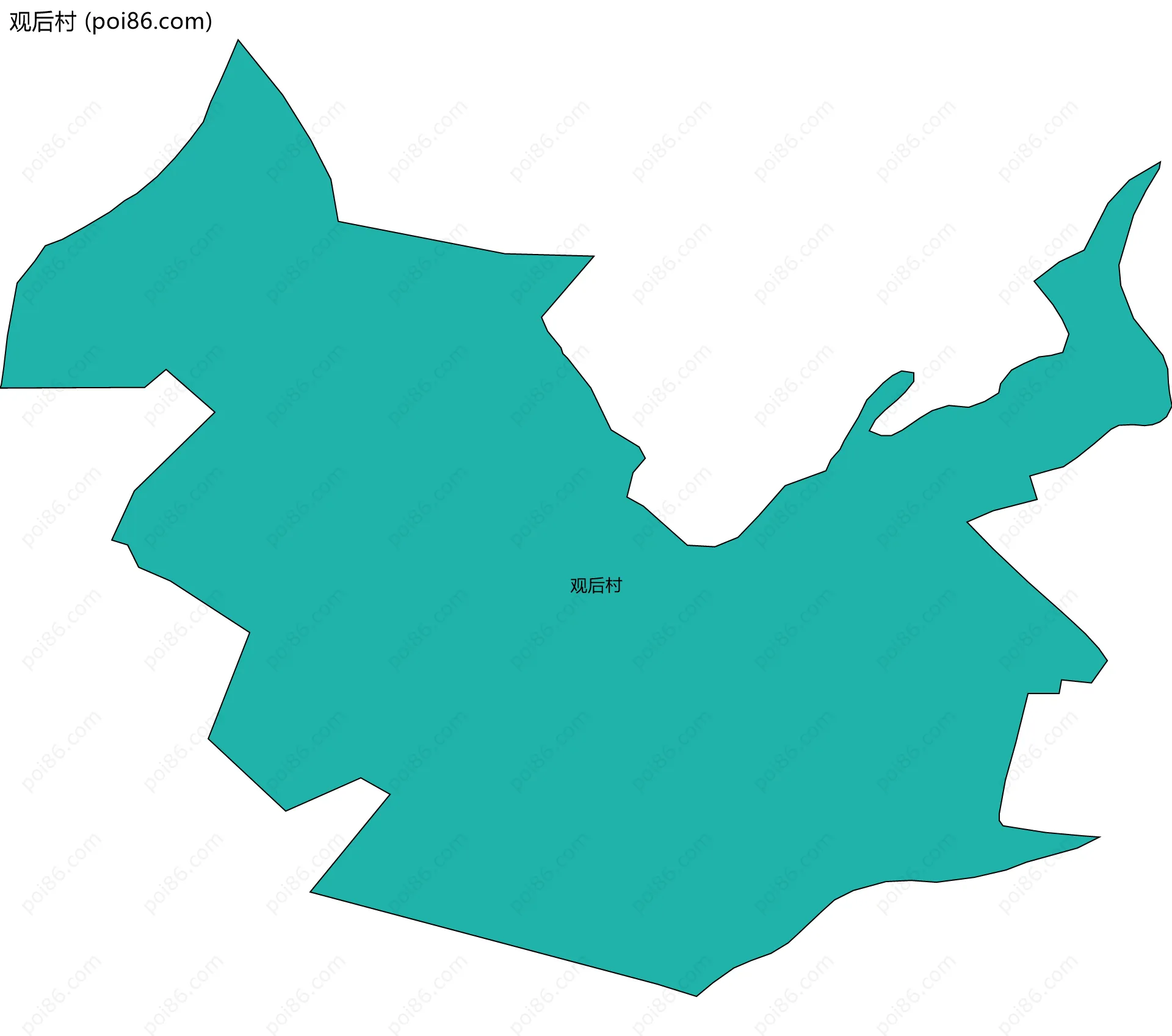 观后村边界地图