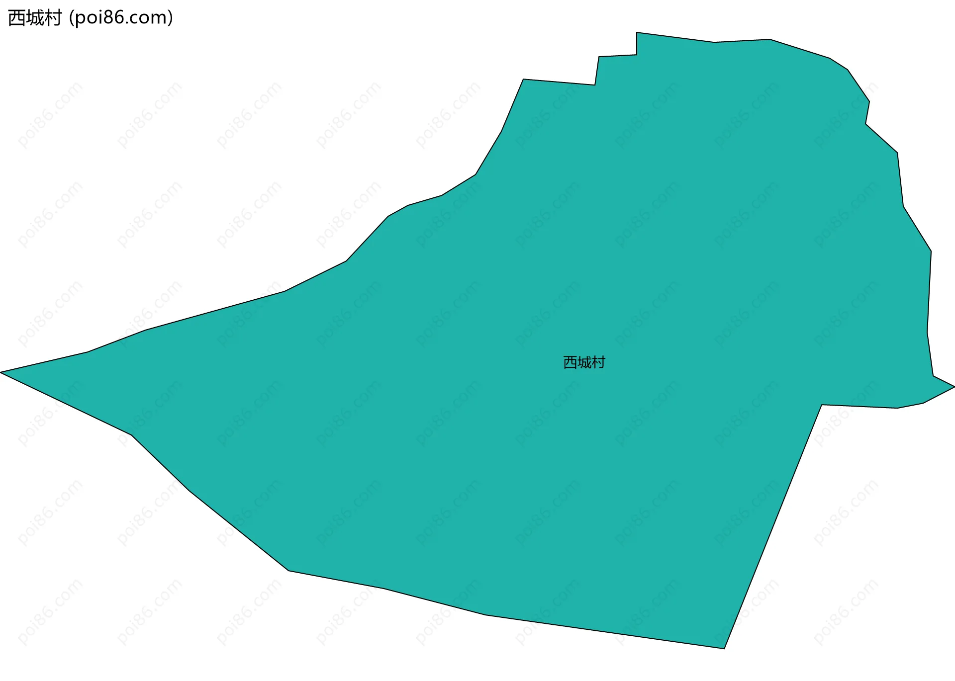 西城村边界地图