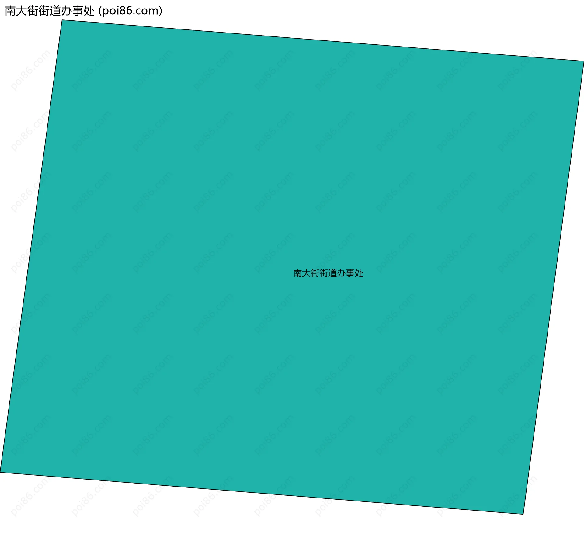 南大街街道办事处边界地图