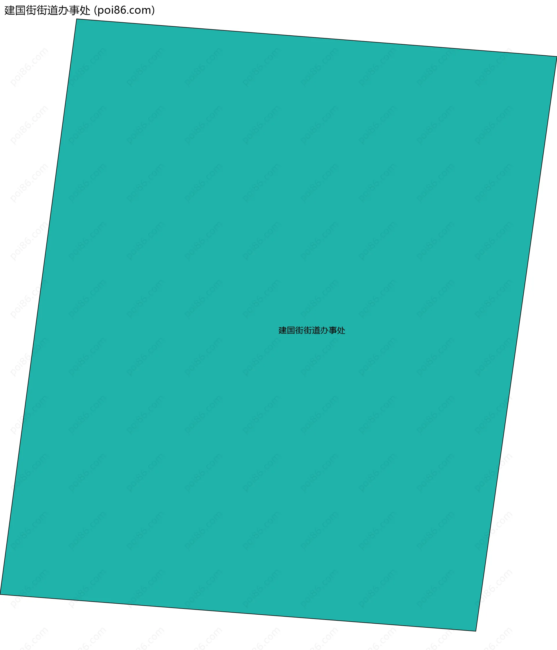 建国街街道办事处边界地图