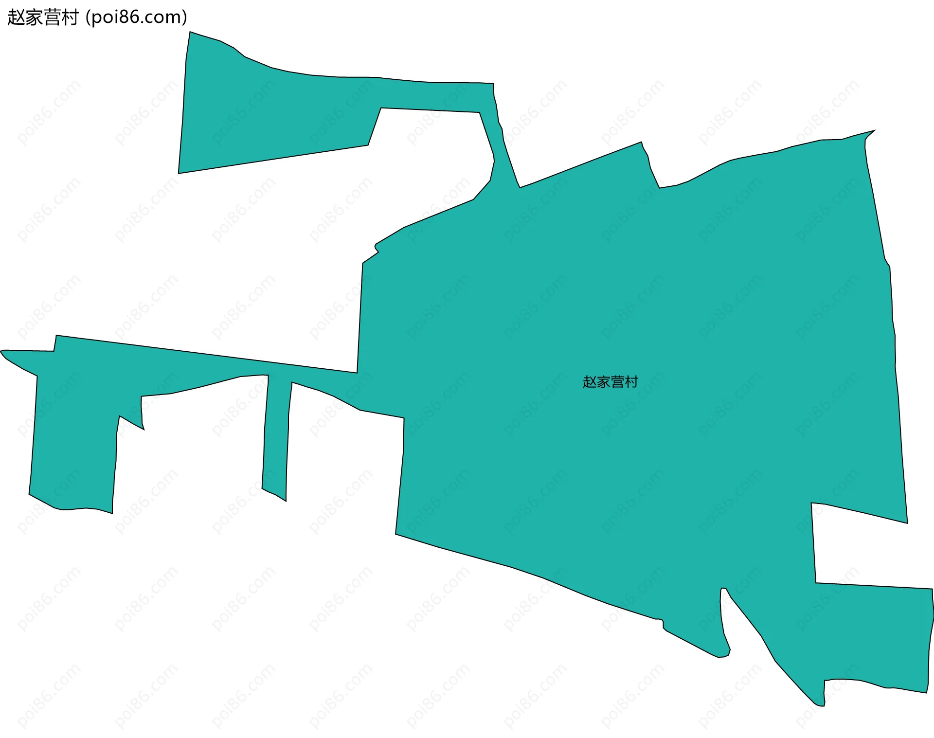 赵家营村边界地图