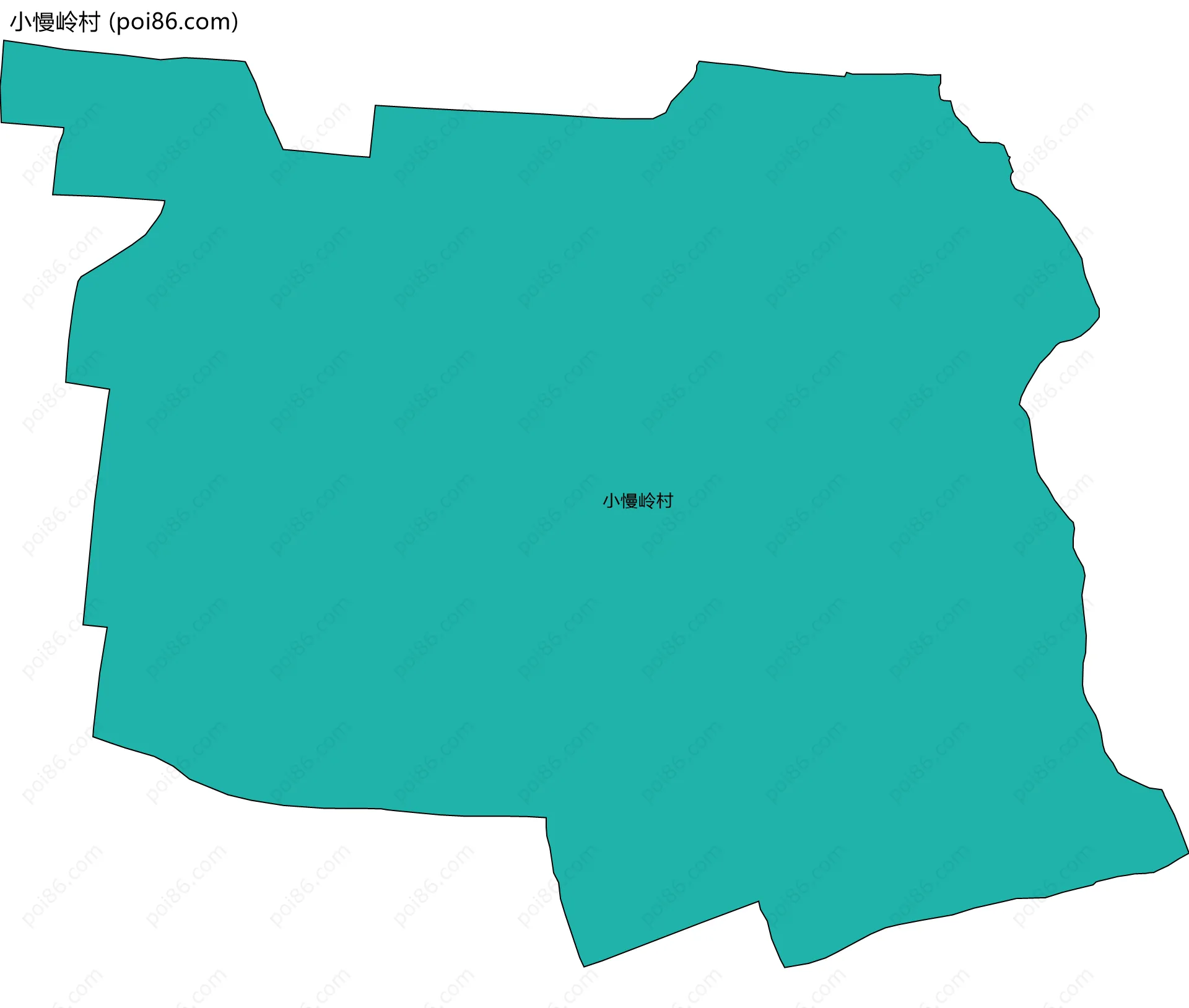 小慢岭村边界地图