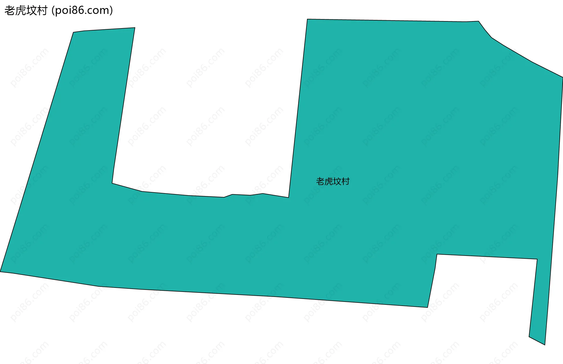 老虎坟村边界地图