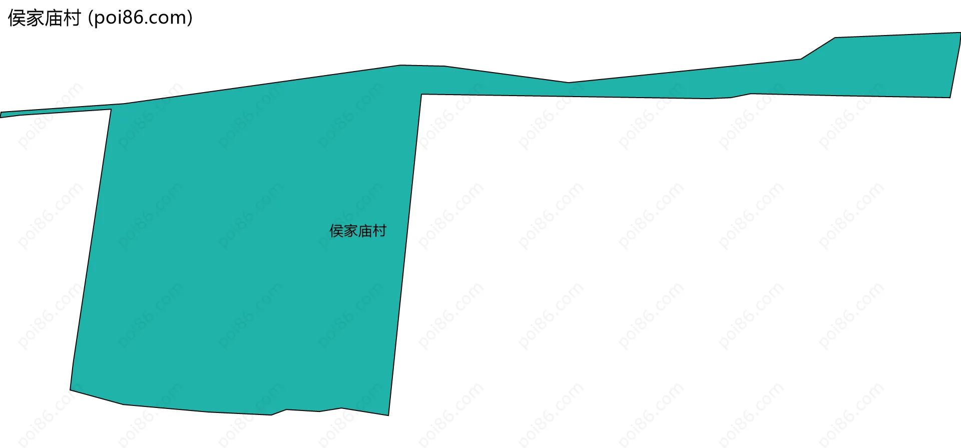 侯家庙村边界地图