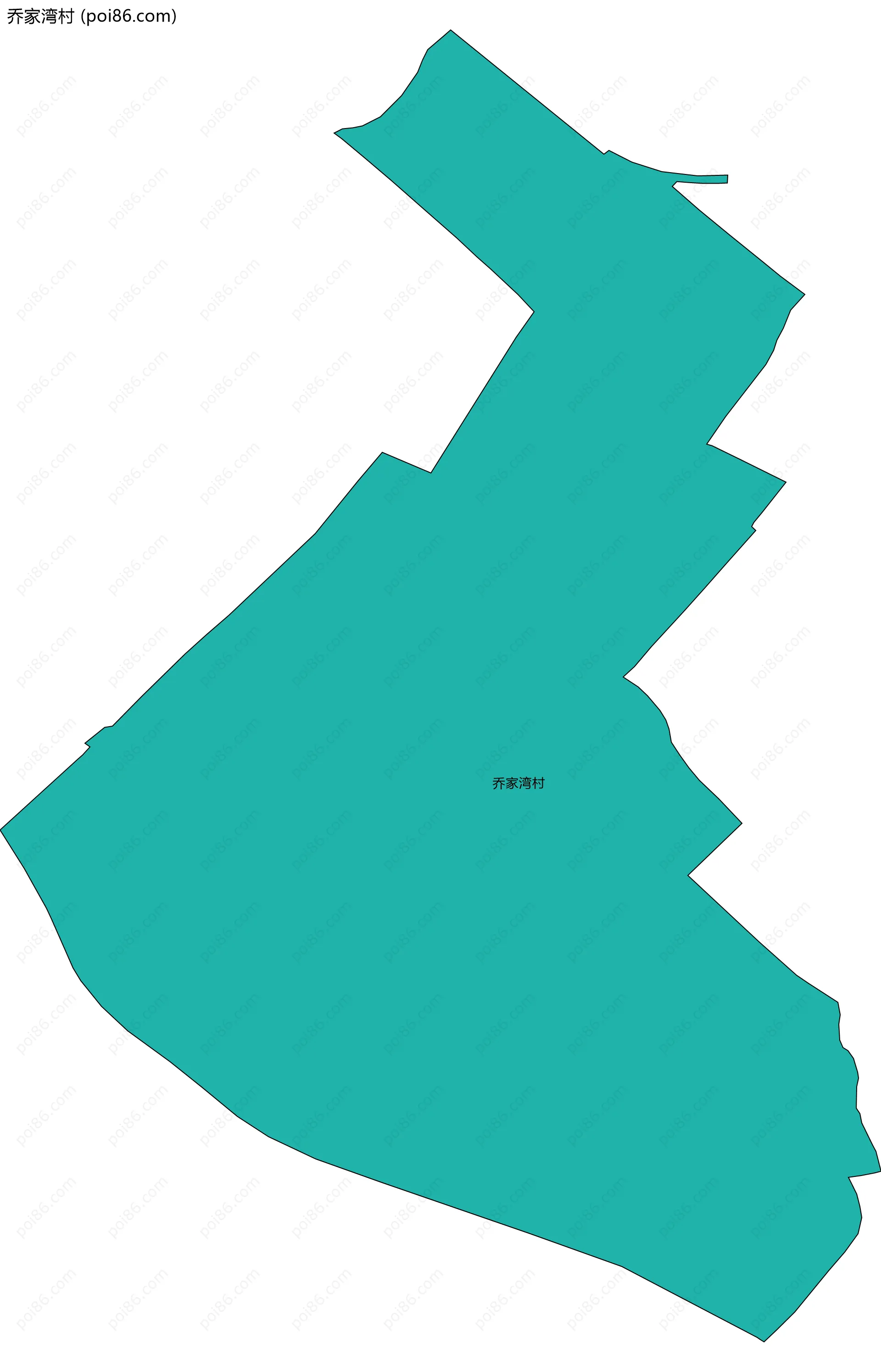 乔家湾村边界地图