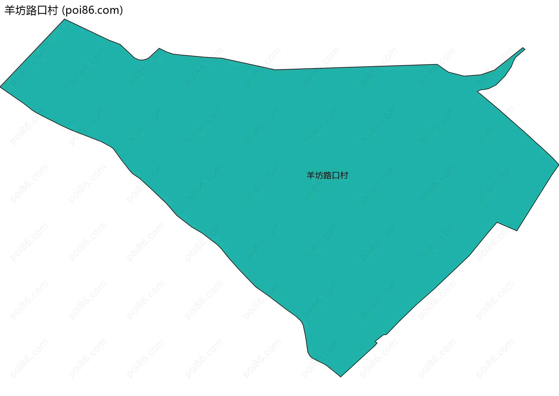 羊坊路口村边界地图