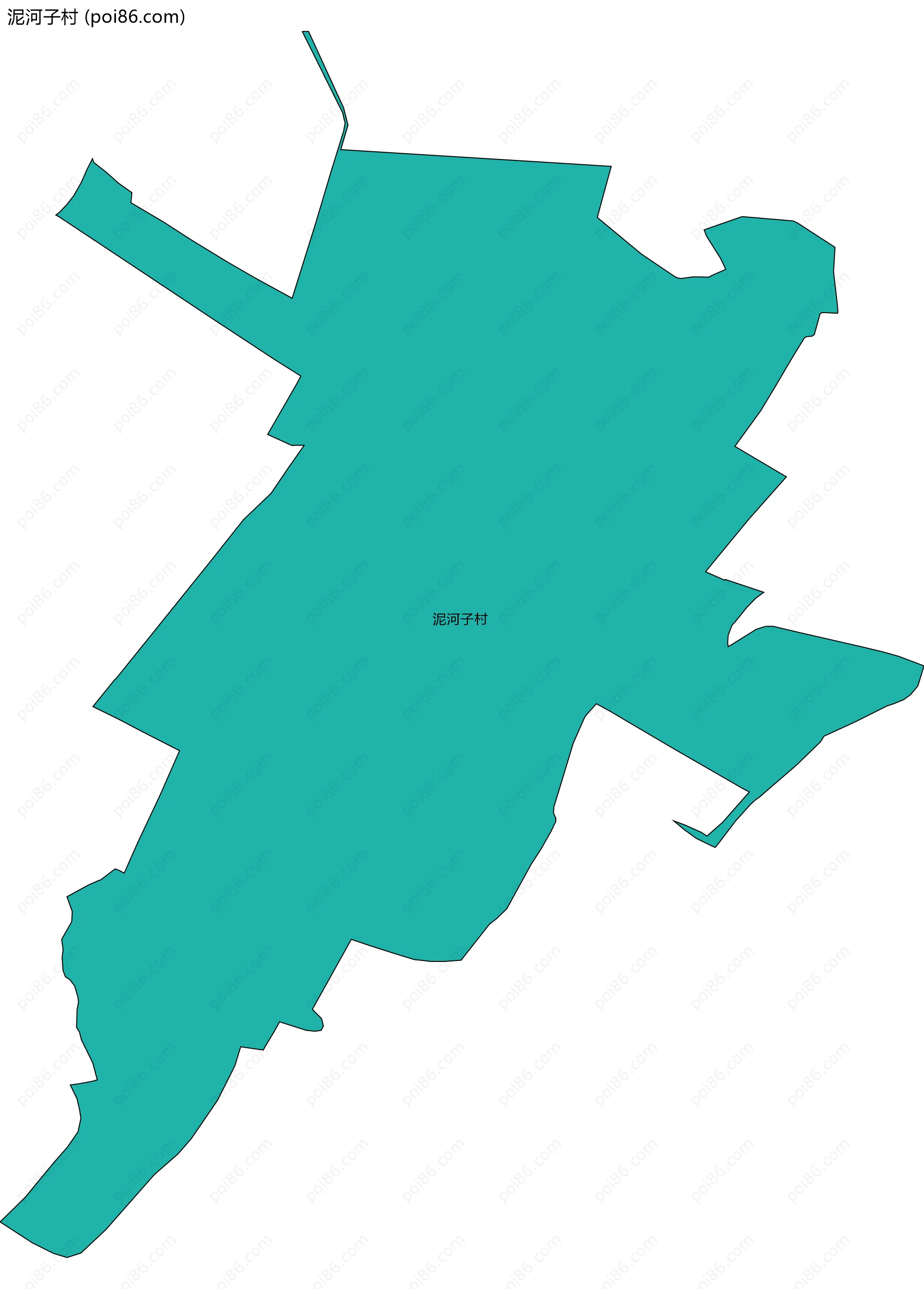 泥河子村边界地图