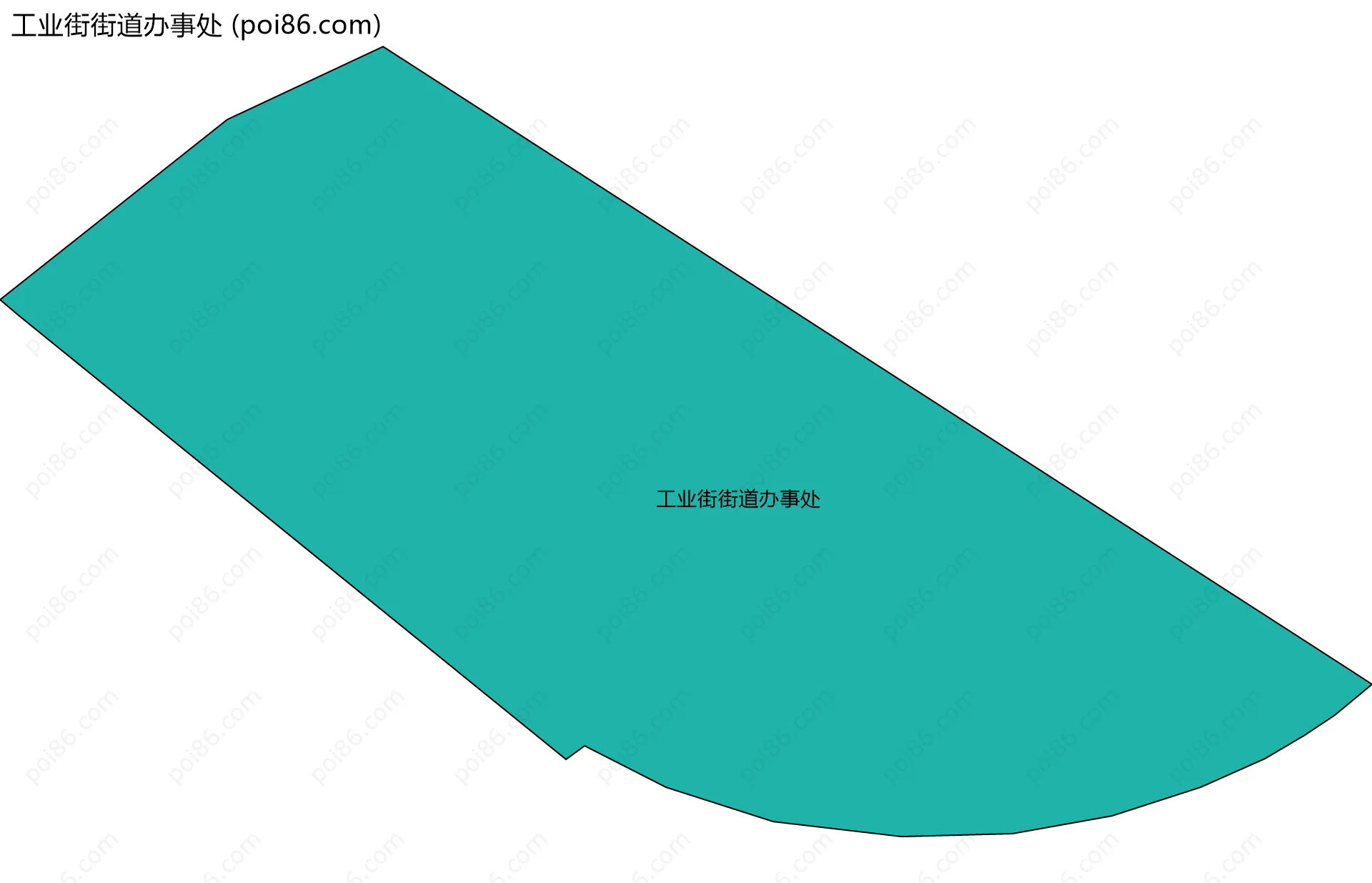 工业街街道办事处边界地图