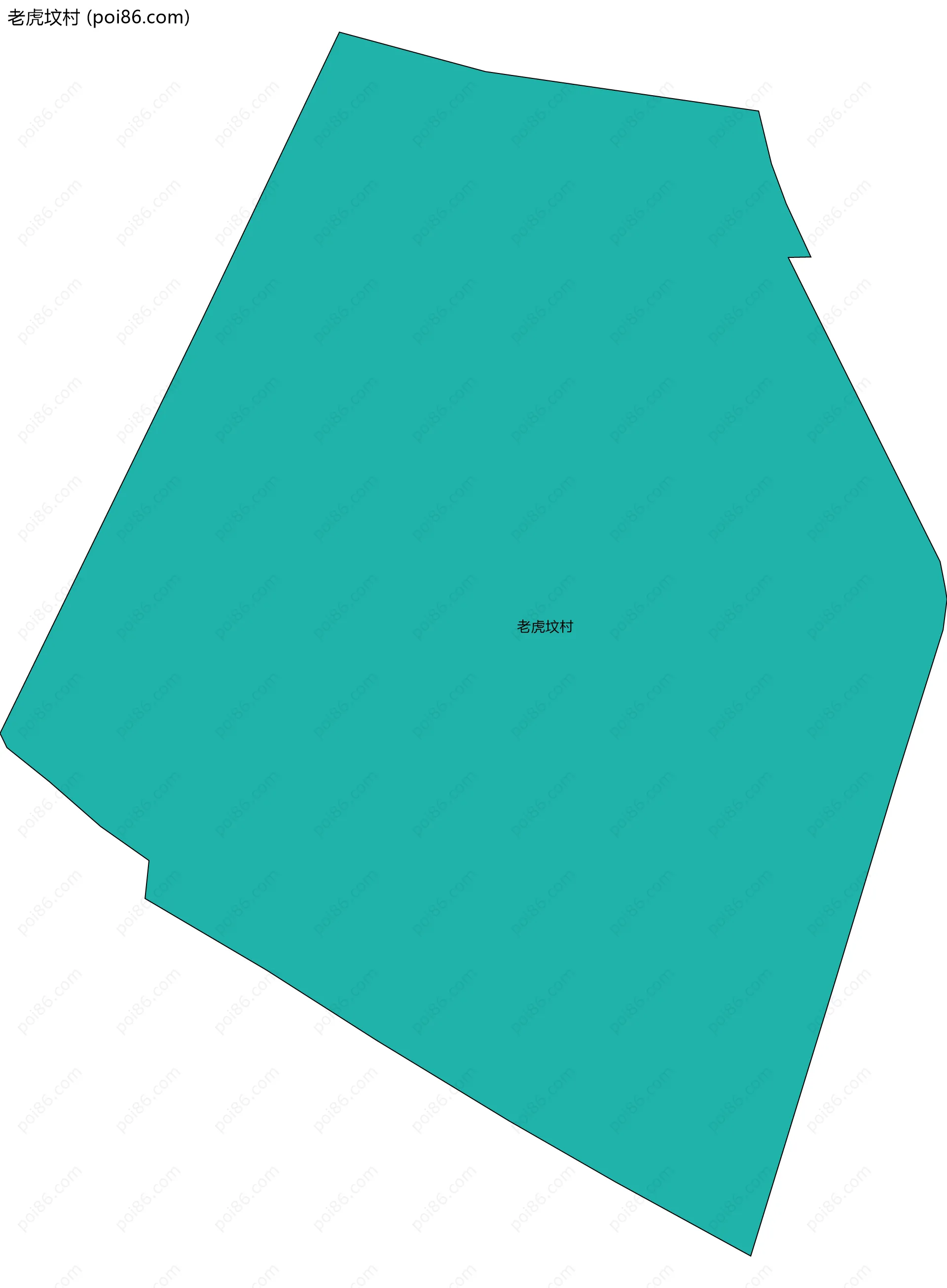 老虎坟村边界地图