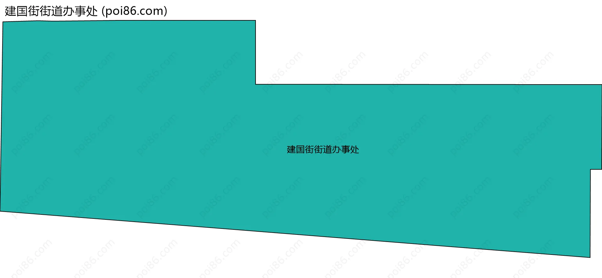 建国街街道办事处边界地图