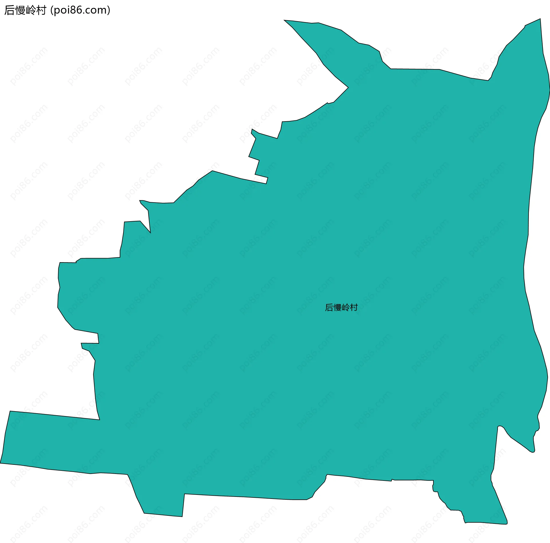 后慢岭村边界地图
